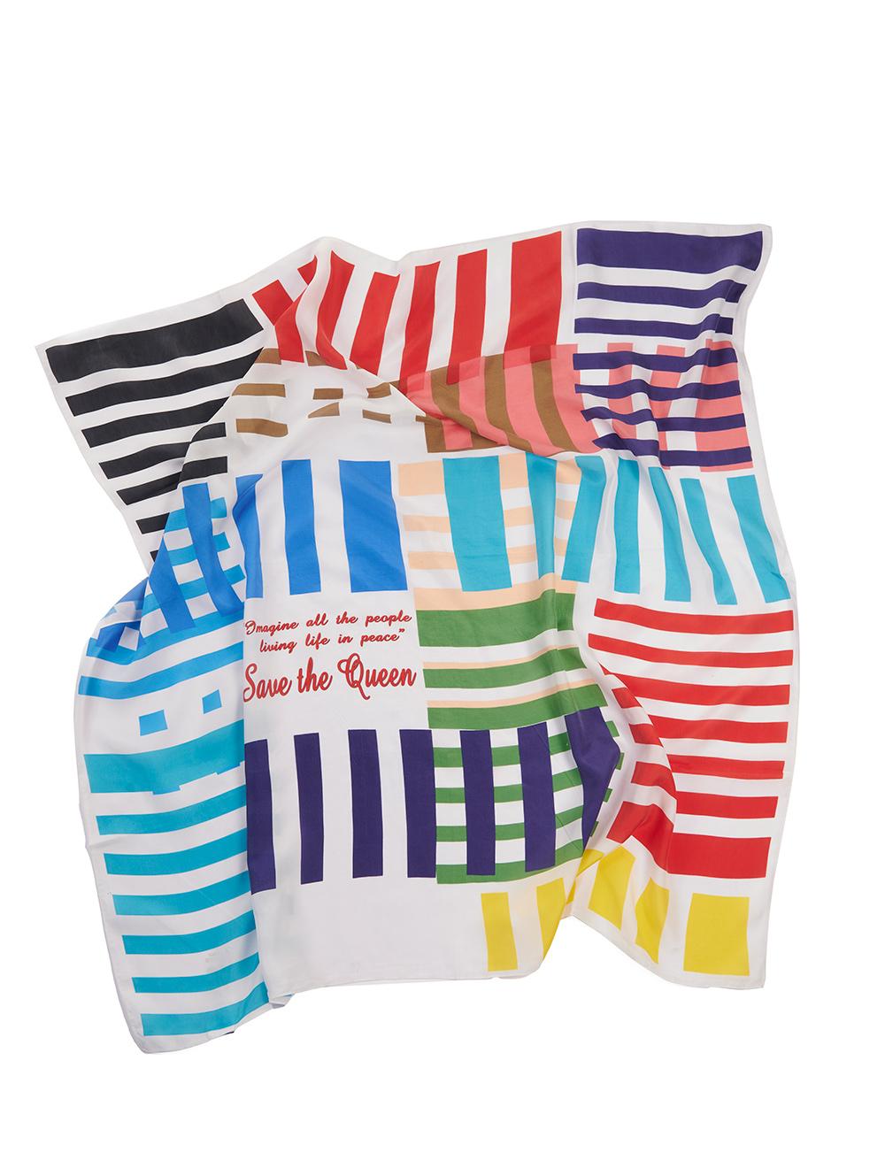 Save The Queen Foulard multicolor con dedica alla Pace