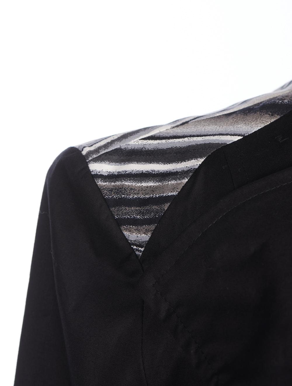 Save The Queen Giacchino In Cotone Nero Con Dettaglio In Pelle