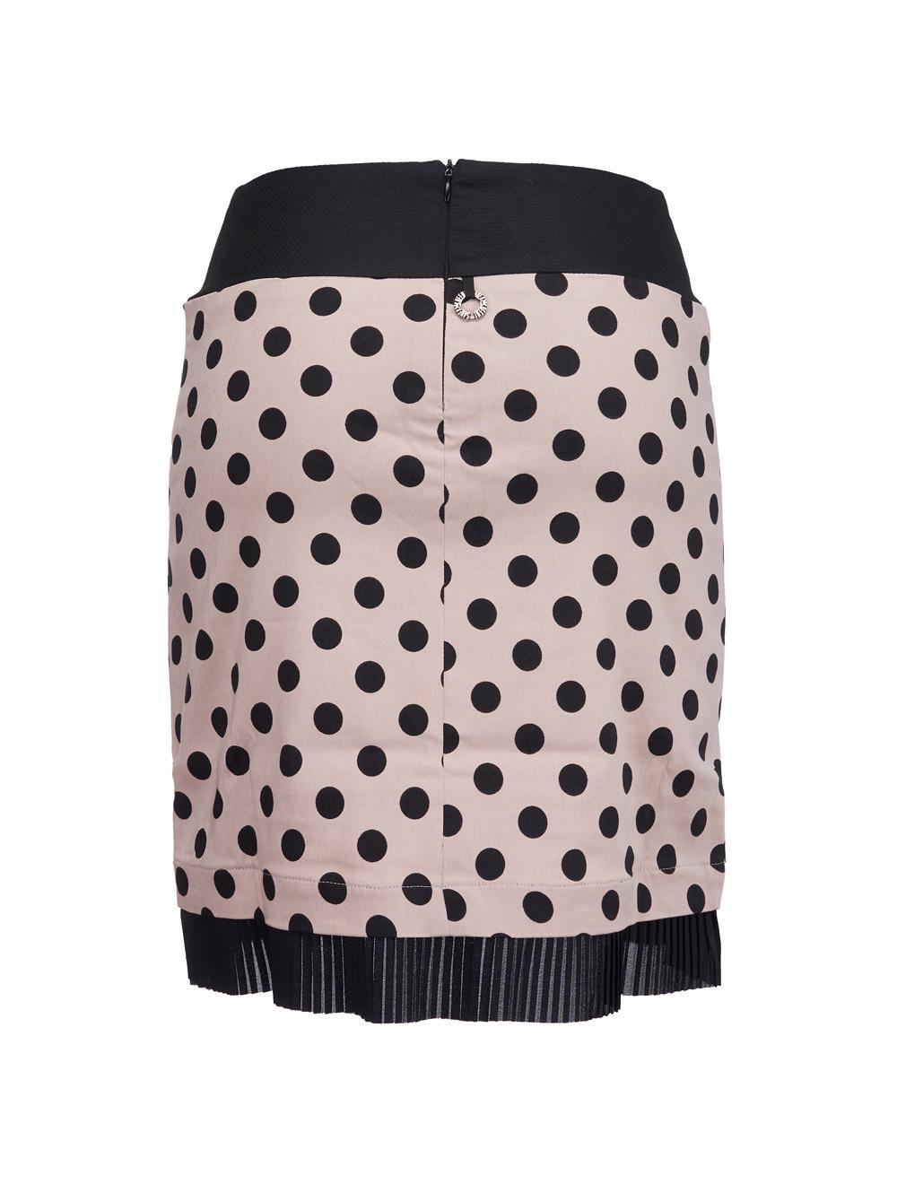 Save The Queen Gonna Corta In Tessuto Con Fantasia Pois