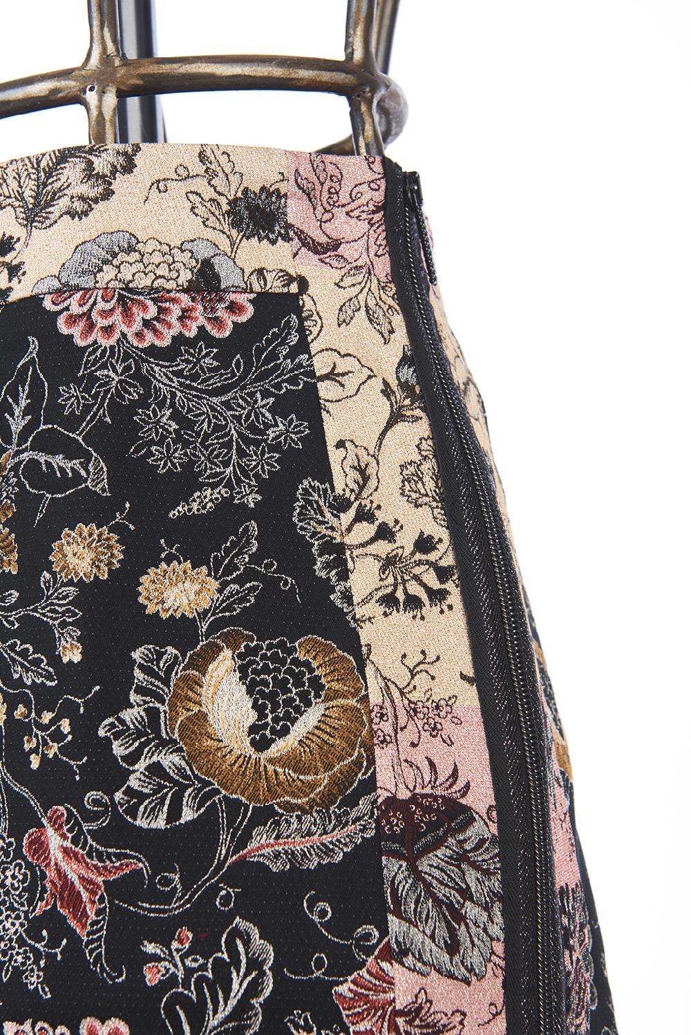 Save The Queen Gonna Corta In Tessuto Jacquard Floreale