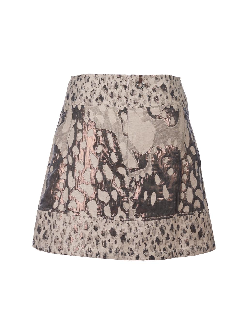 Save The Queen Gonna Corta In Tessuto Jacquard Rame