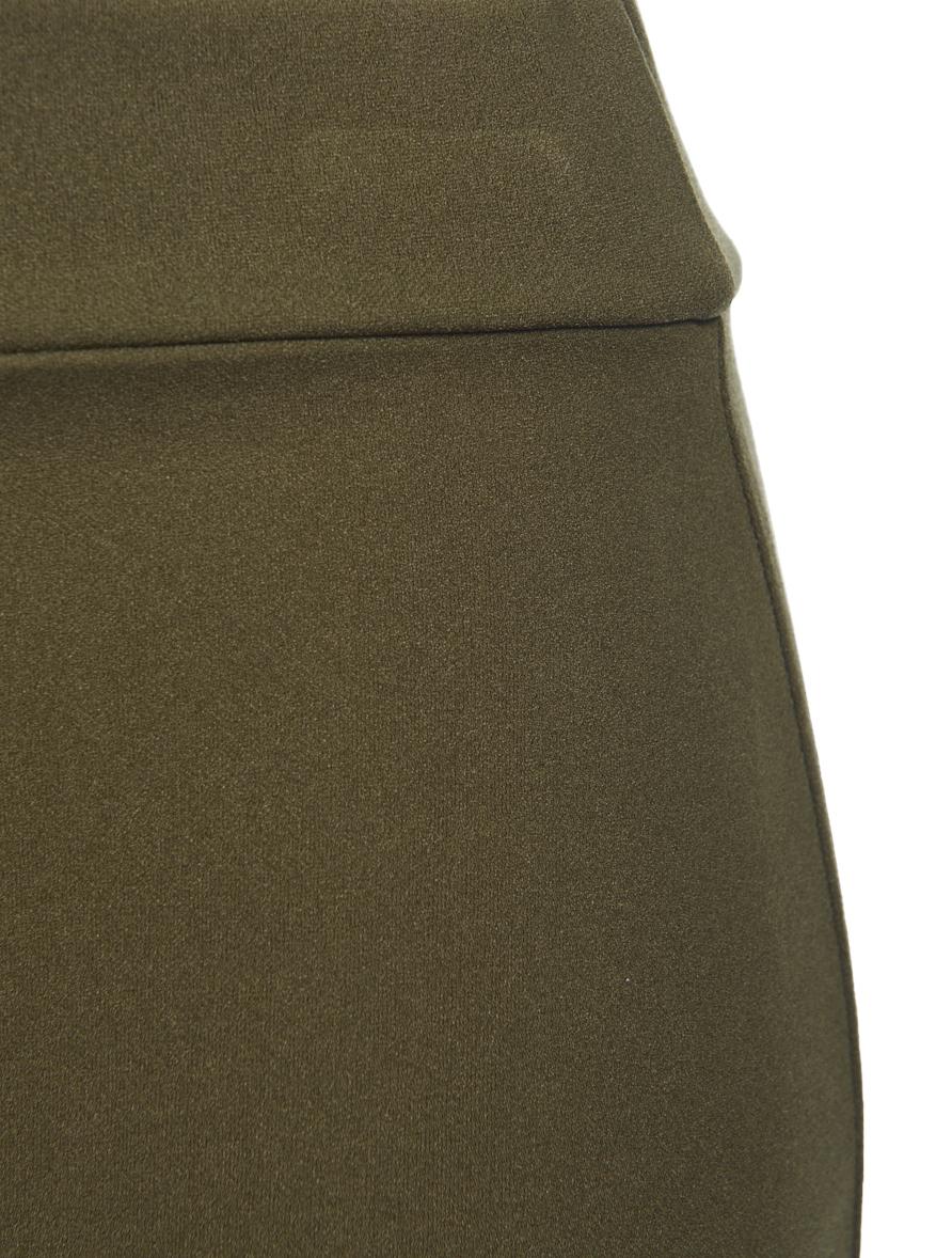 Save The Queen Gonna Corta In Tessuto Stretch Verde Oliva