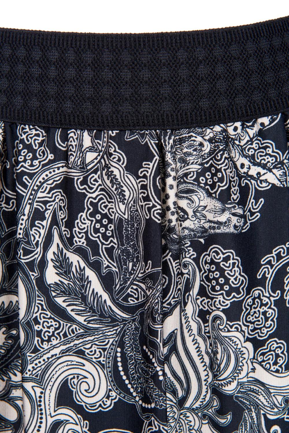 Save The Queen Gonna Longuette In Raso Con Stampa Rinascimentale