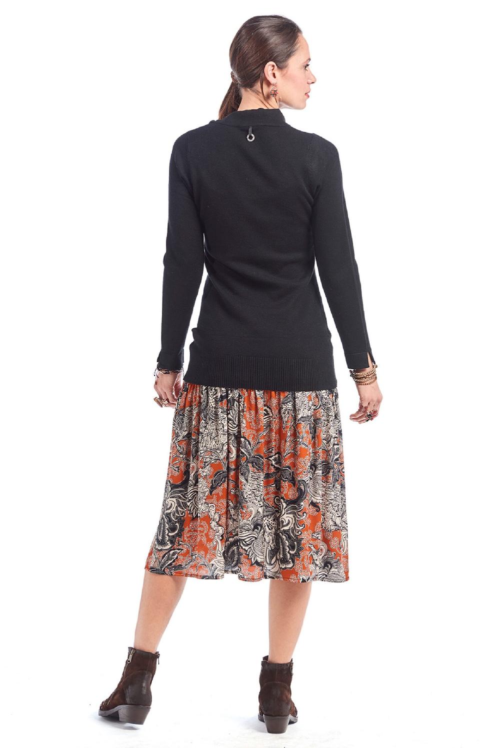 Save The Queen Gonna Longuette In Raso Con Stampa Rinascimentale