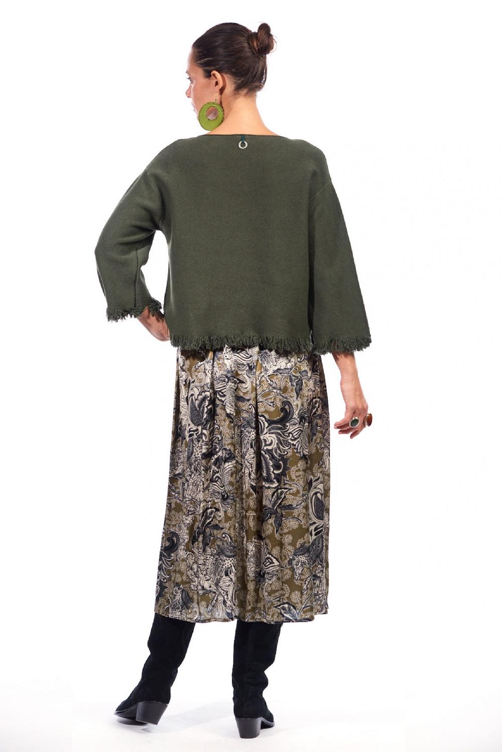 Save The Queen Gonna Longuette In Raso Con Stampa Rinascimentale