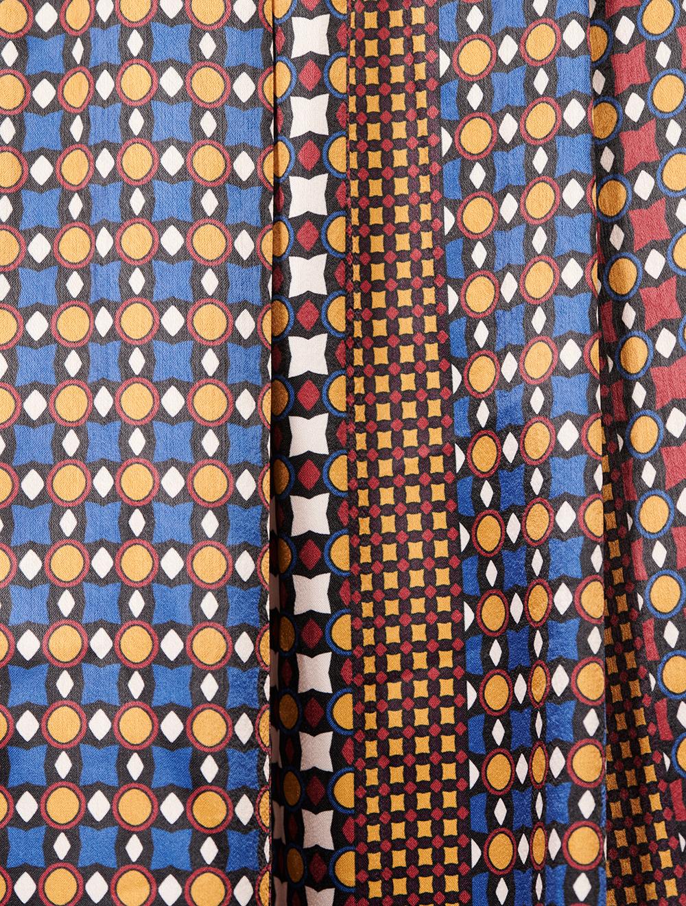 Save The Queen Gonna Lunga A Pieghe Con Stampa Floreale