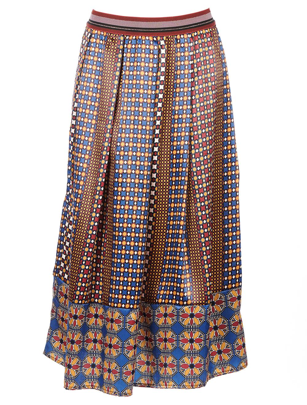 Save The Queen Gonna lunga a pieghe con stampa floreale