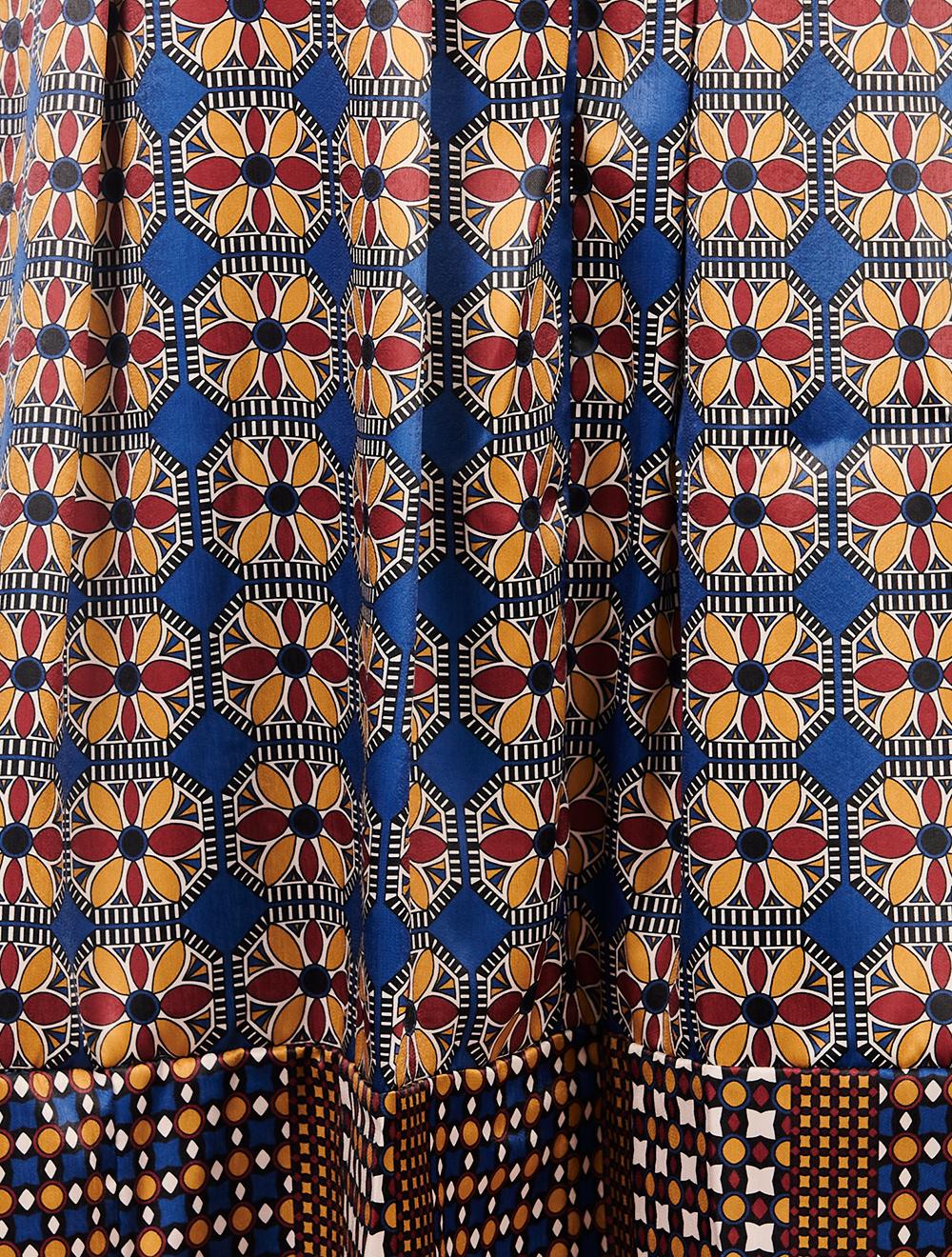 Save The Queen Gonna Lunga A Pieghe Con Stampata Floreale