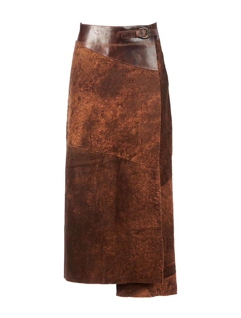 Save The Queen Gonna lunga a portafoglio in pelle di crosta scamosciata effetto vintage