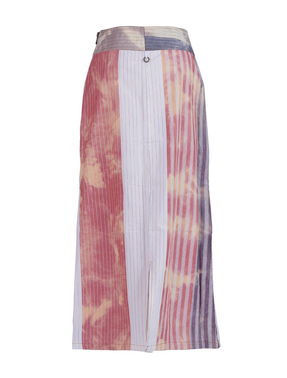 Save The Queen Gonna Lunga A Righe Con Applicazione In Pelle