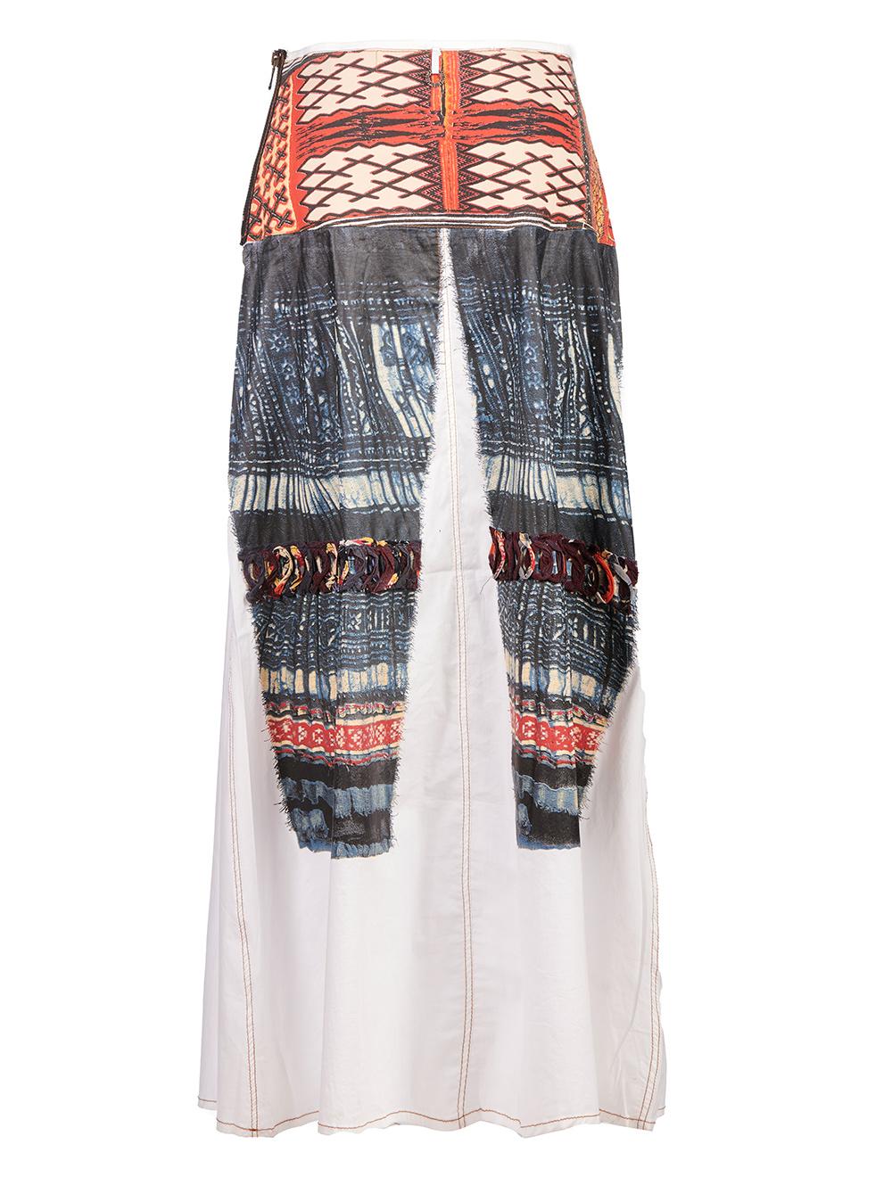 Save The Queen Gonna Lunga In Tessuto Di Cotone Bianco Con Stampa