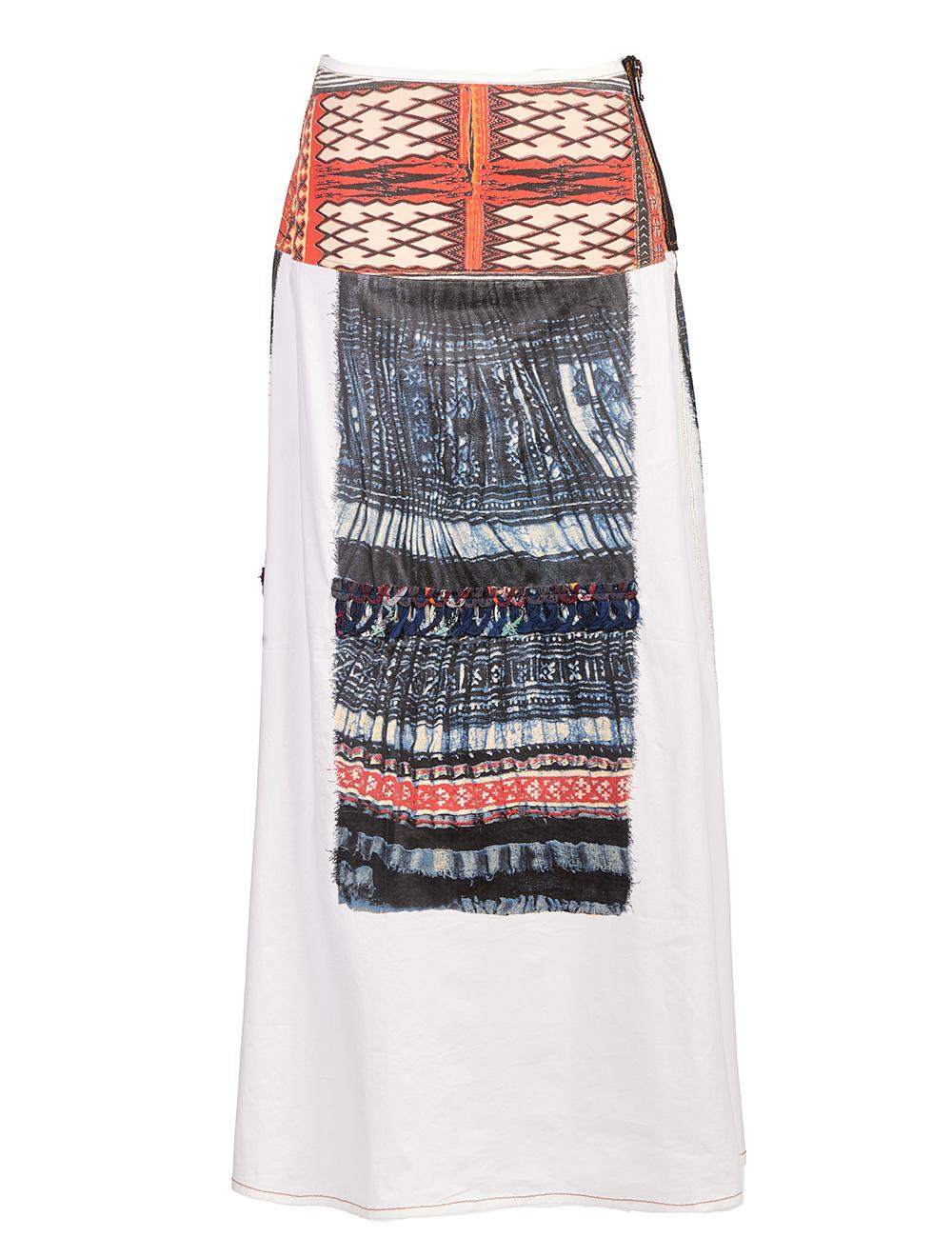 Save The Queen Gonna Lunga In Tessuto Di Cotone Bianco Con Stampa