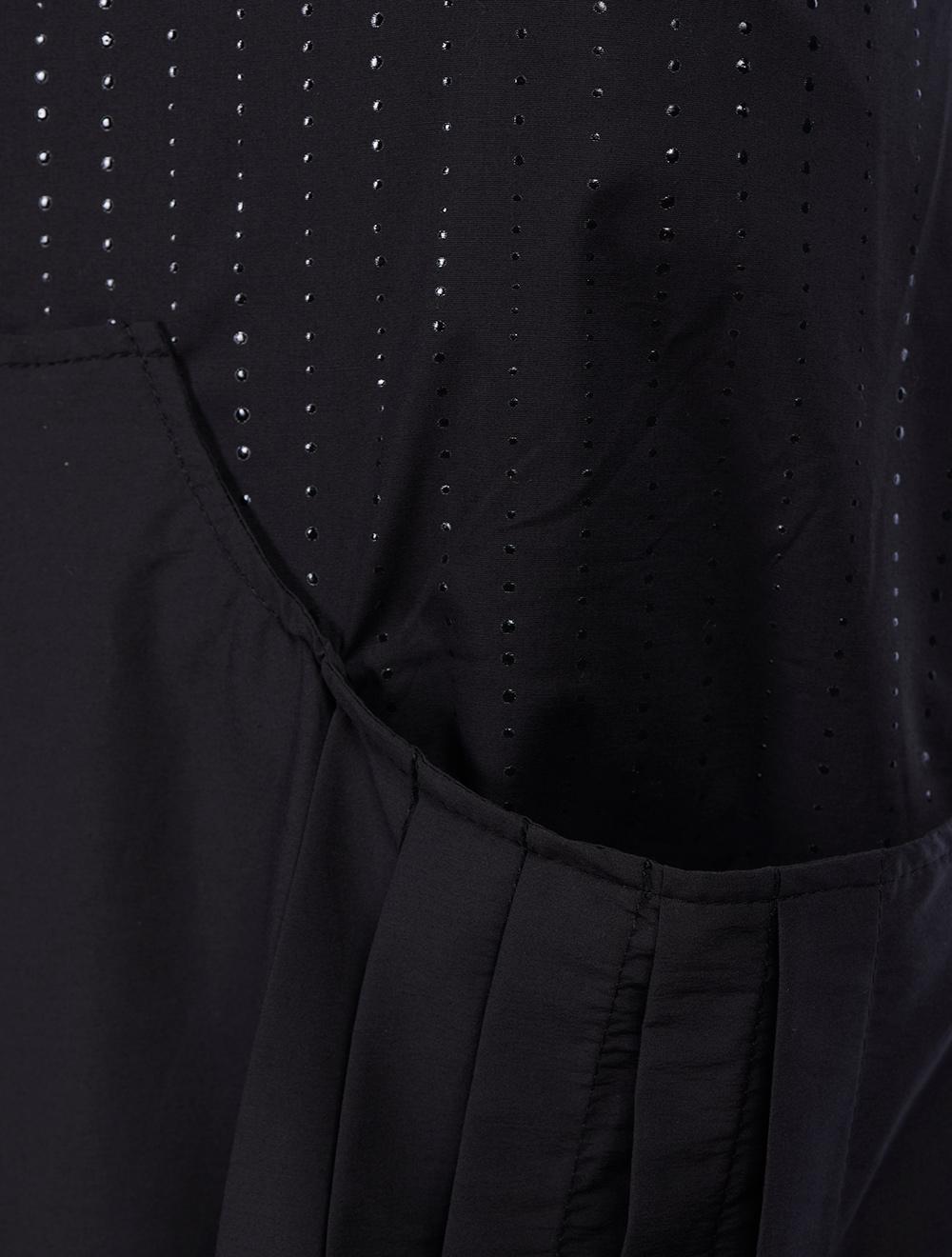 Save The Queen Gonna Lunga In Tessuto Di Cotone Nero Con Ricamo