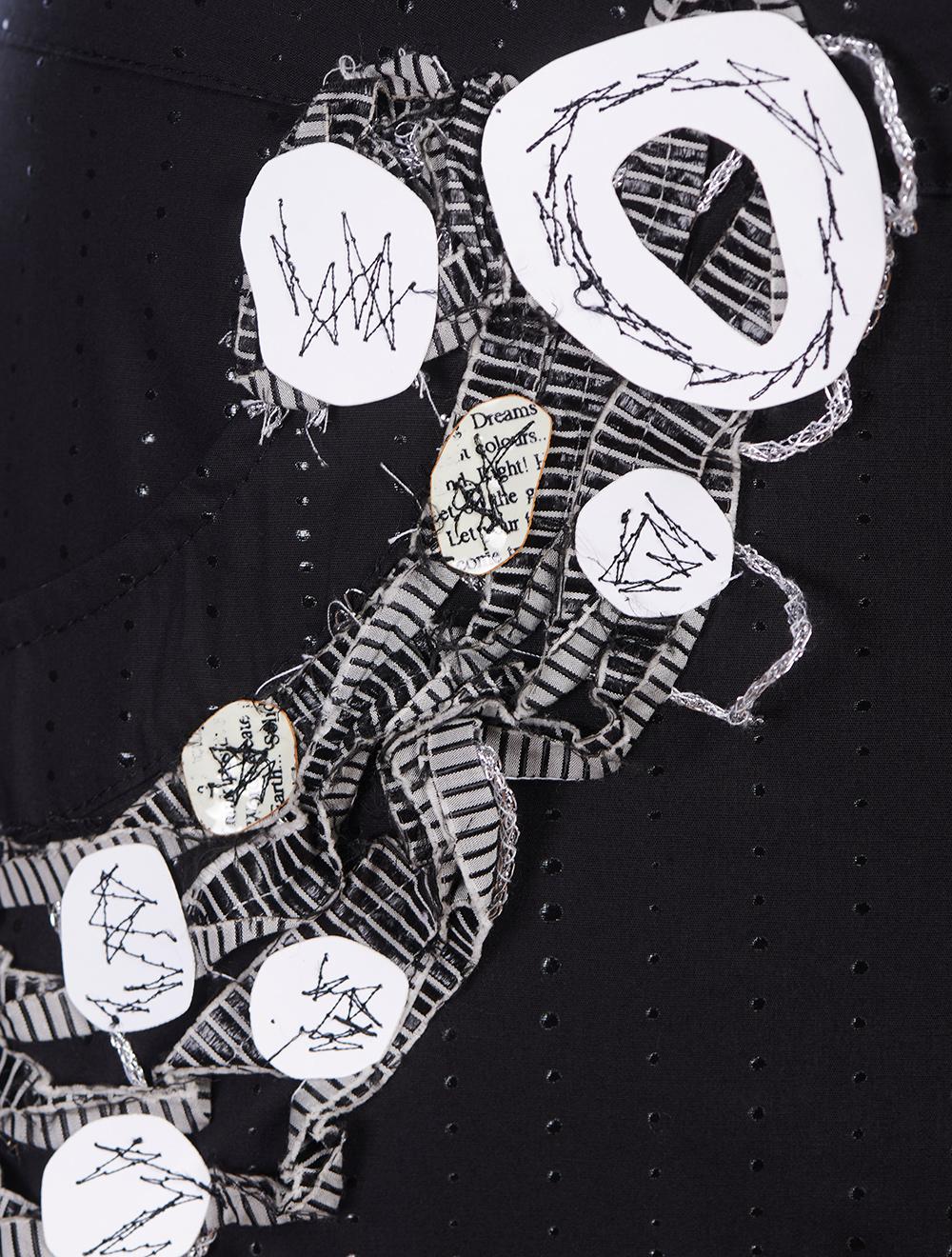 Save The Queen Gonna Lunga In Tessuto Di Cotone Nero Con Ricamo