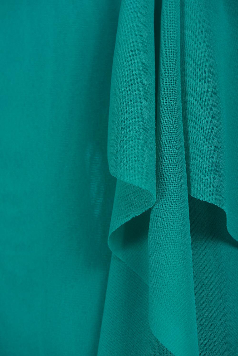 Save The Queen Gonna Lunga In Tulle Verde Acqua E Dettaglio Di Stampa