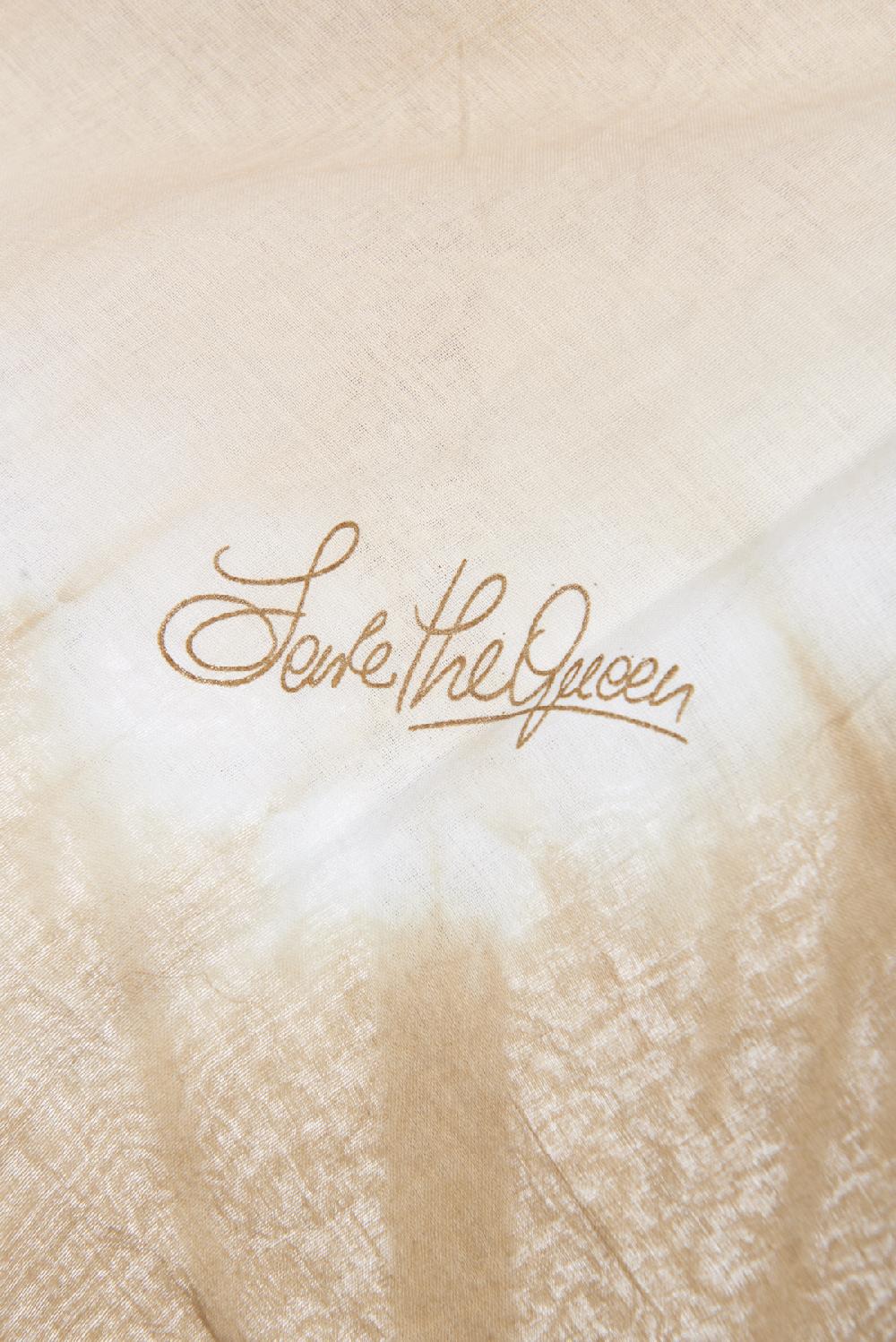 Save The Queen Grande Foulard In Cotone Con Stampa Floreale