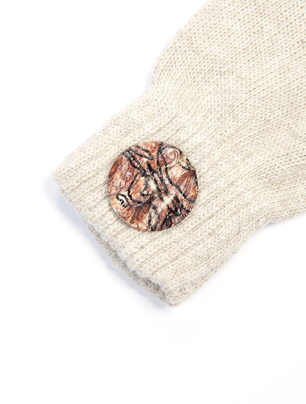 Save The Queen Guanti In Maglia Con Applicazione In Madreperla