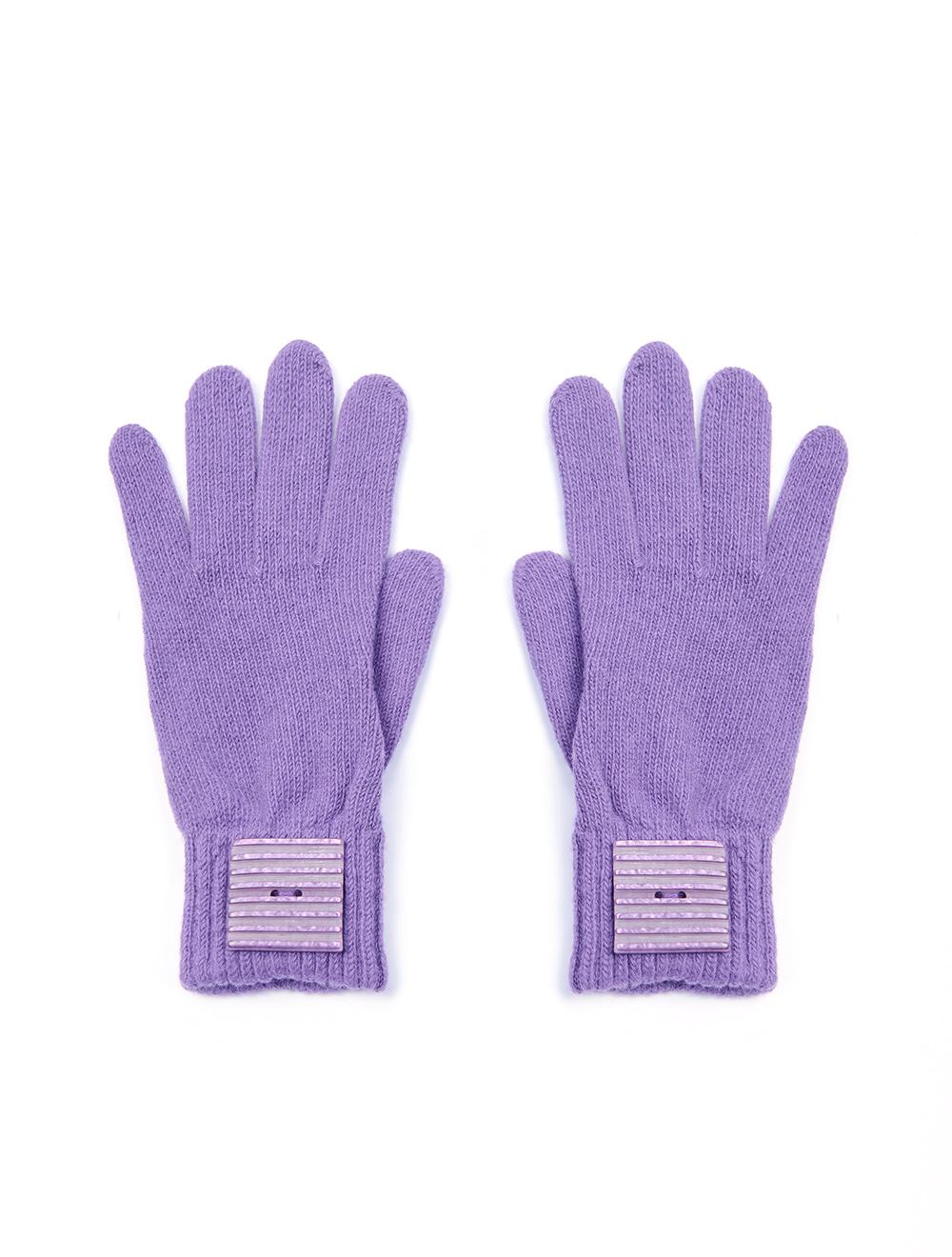 Save The Queen guanti in maglia con applicazione in madreperla