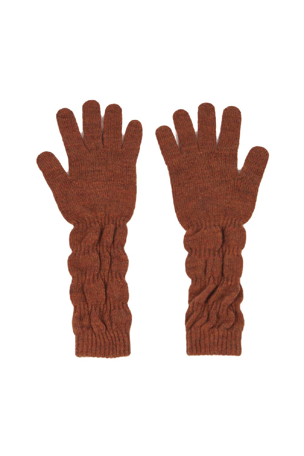 Save The Queen Guanti In Maglia Di Lana Con Stampa E Applicazioni