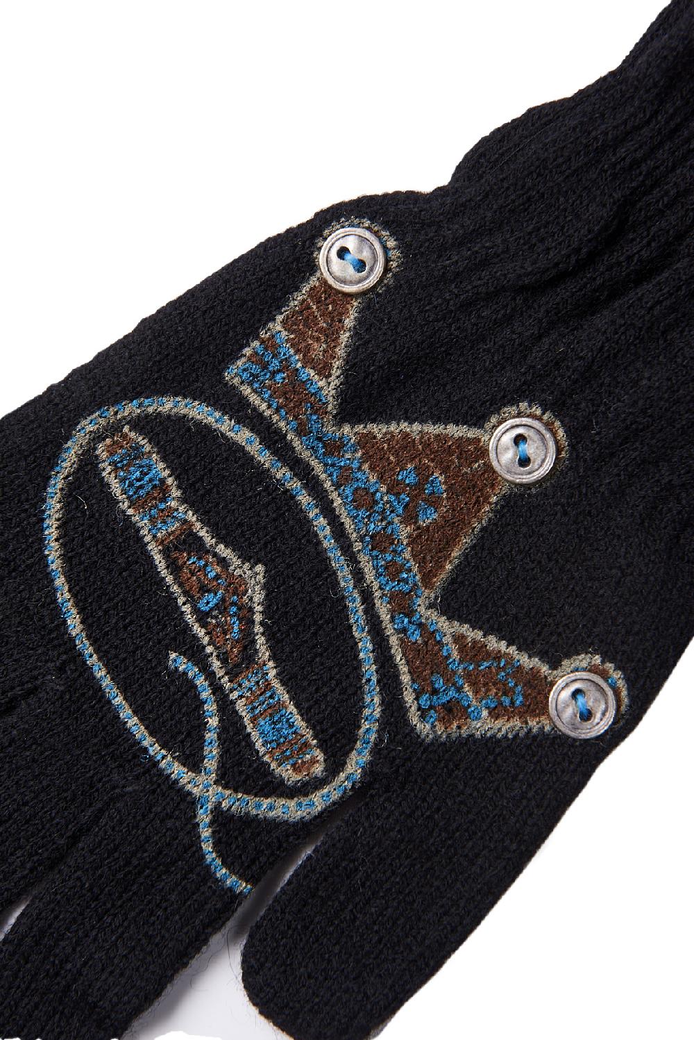 Save The Queen Guanti Lunghi Maglia Di Lana Con Stampa