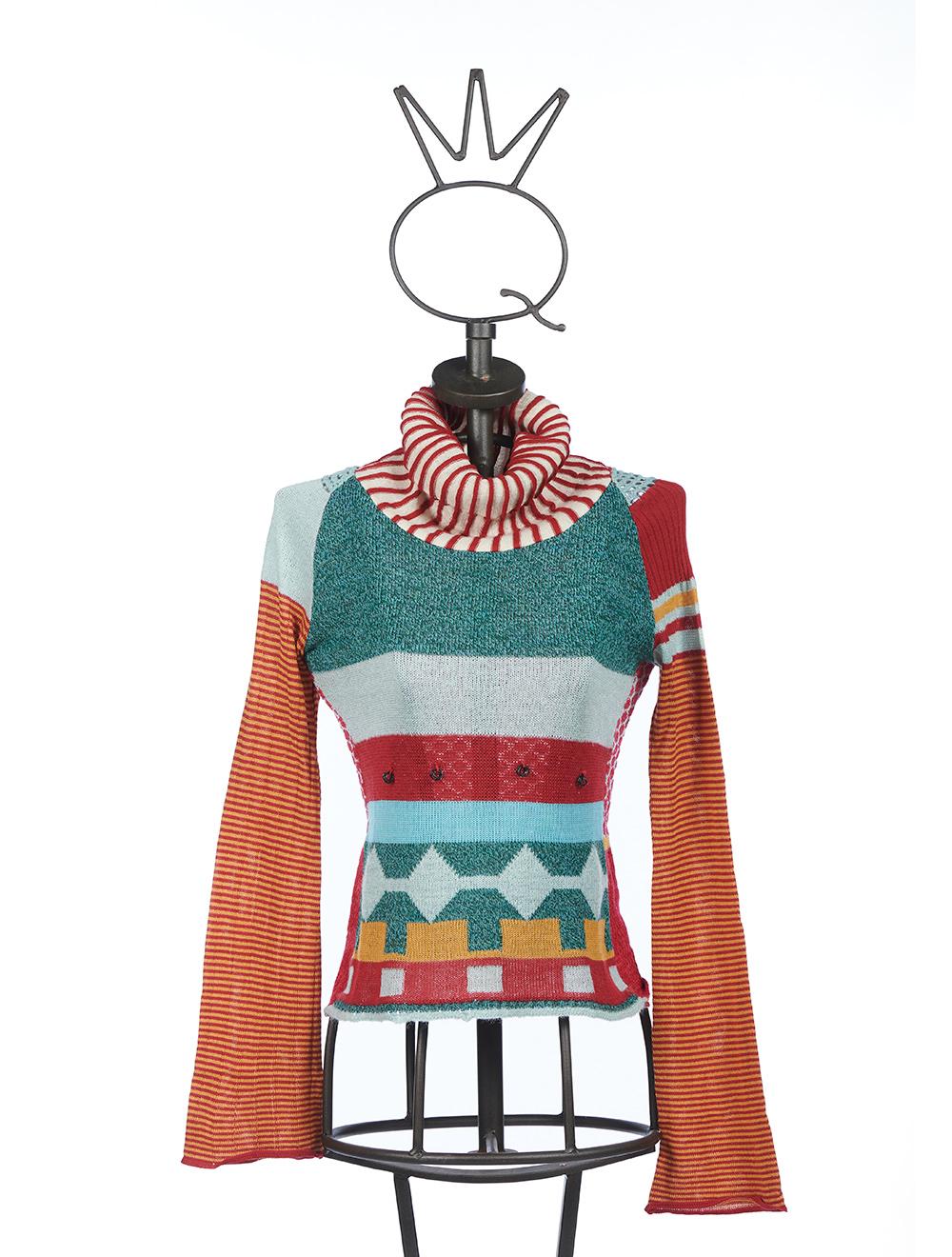 Save The Queen Maglia collo alto con lavorazione jacquard