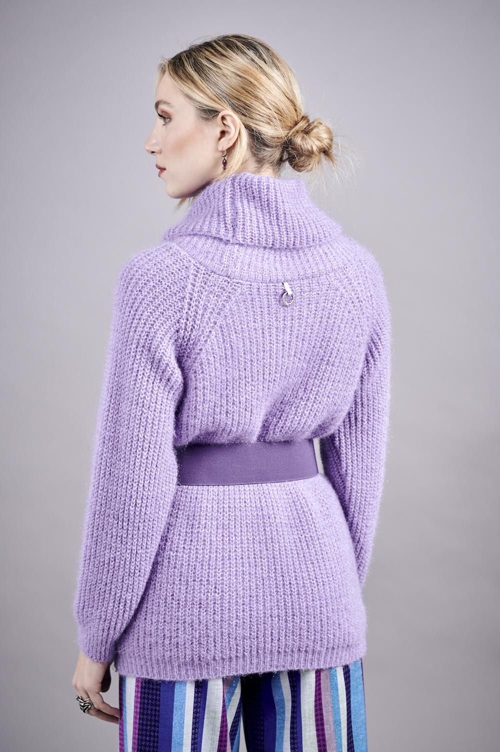 Save The Queen Maglia Lilla In Tricot Effetto “mohair”