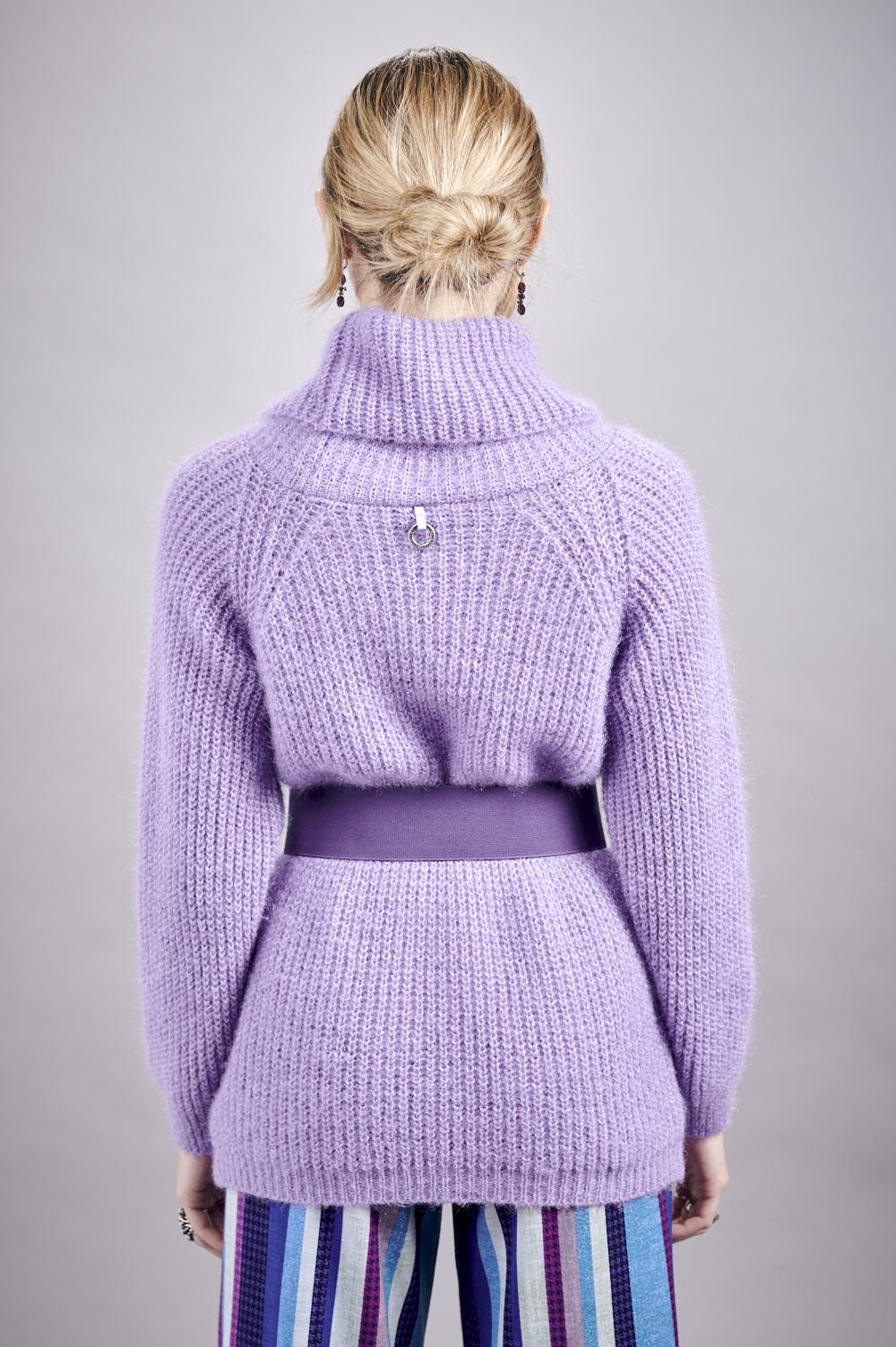 Save The Queen Maglia Lilla In Tricot Effetto “mohair”