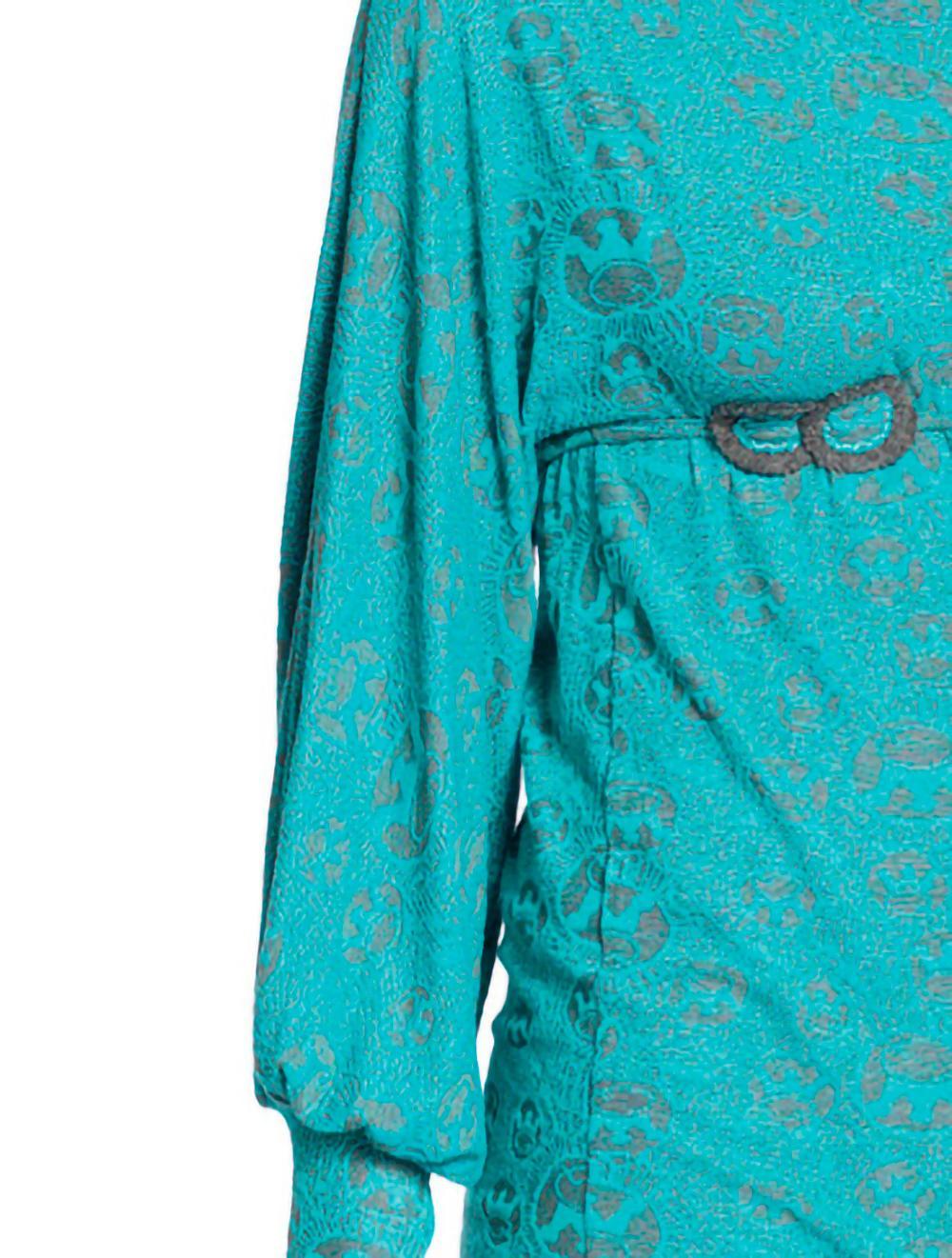 Save The Queen Maglia Lunga In Viscosa Stretch Jacquard