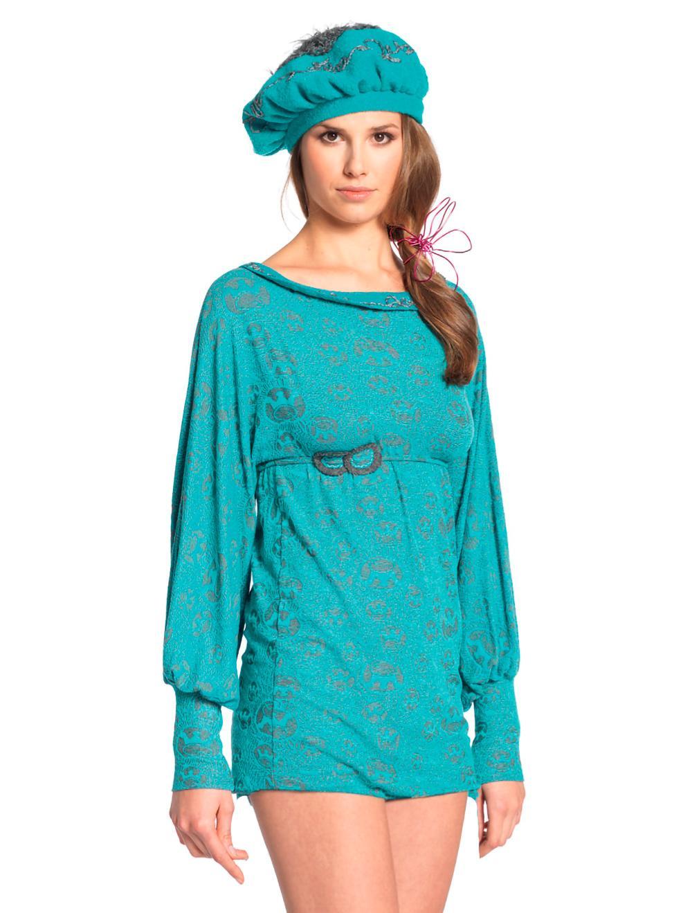 Save The Queen Maglia lunga in viscosa stretch jacquard