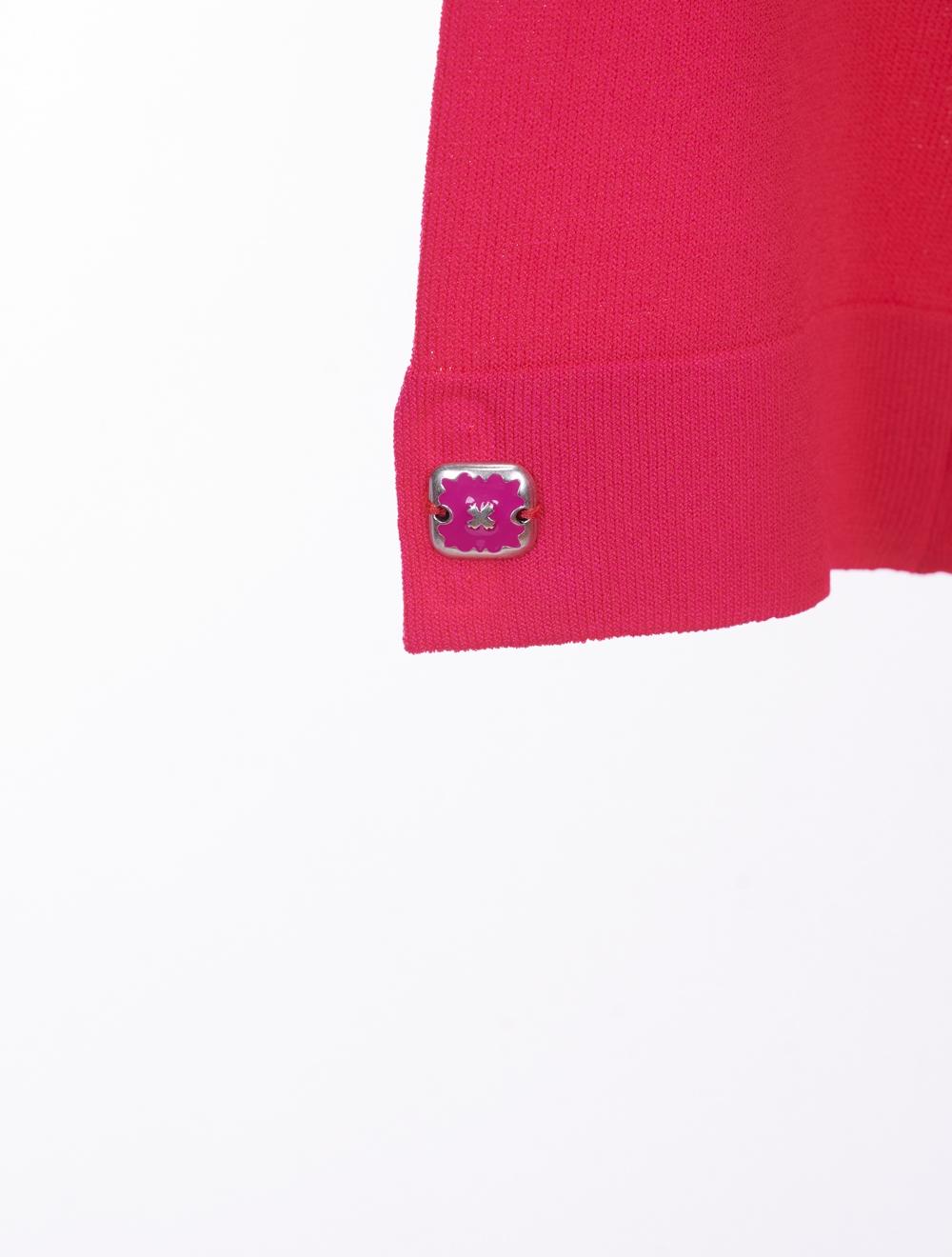 Save The Queen Maglia Tricot Fuchsia In Viscosa Con Applicazioni