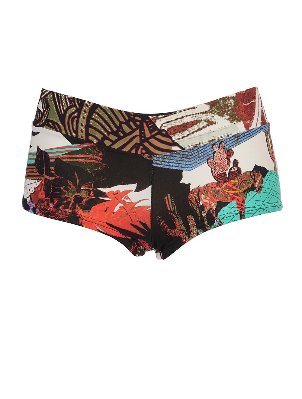 Save The Queen Pantaloncino Bianco Con Stampa Fantasia