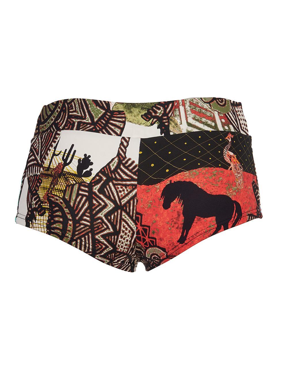 Save The Queen Pantaloncino Bianco Con Stampa Fantasia