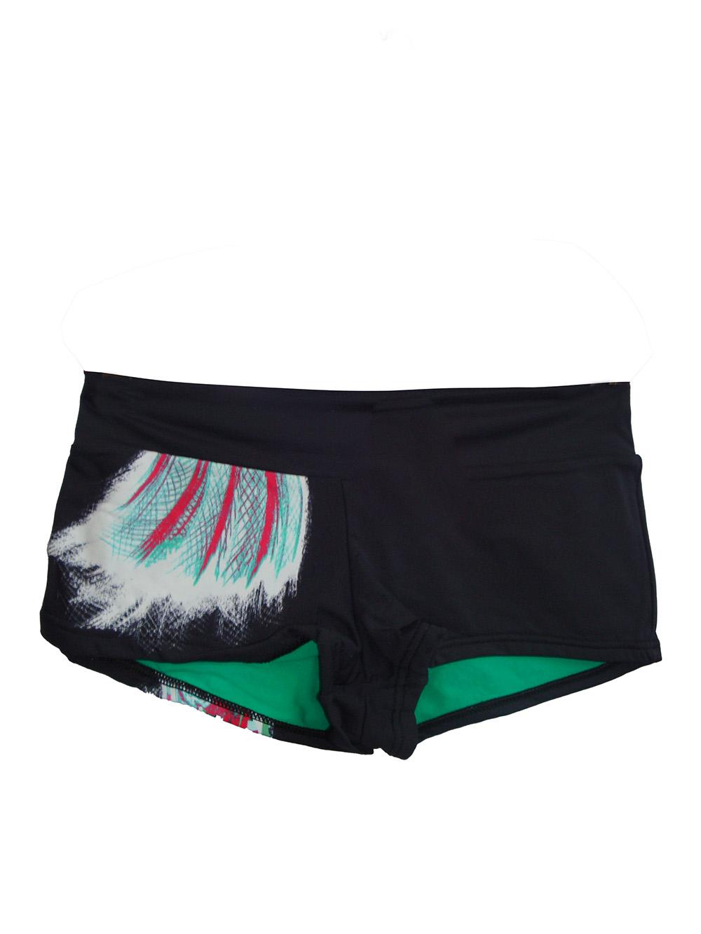 Save The Queen Pantaloncino nero con stampa fantasia