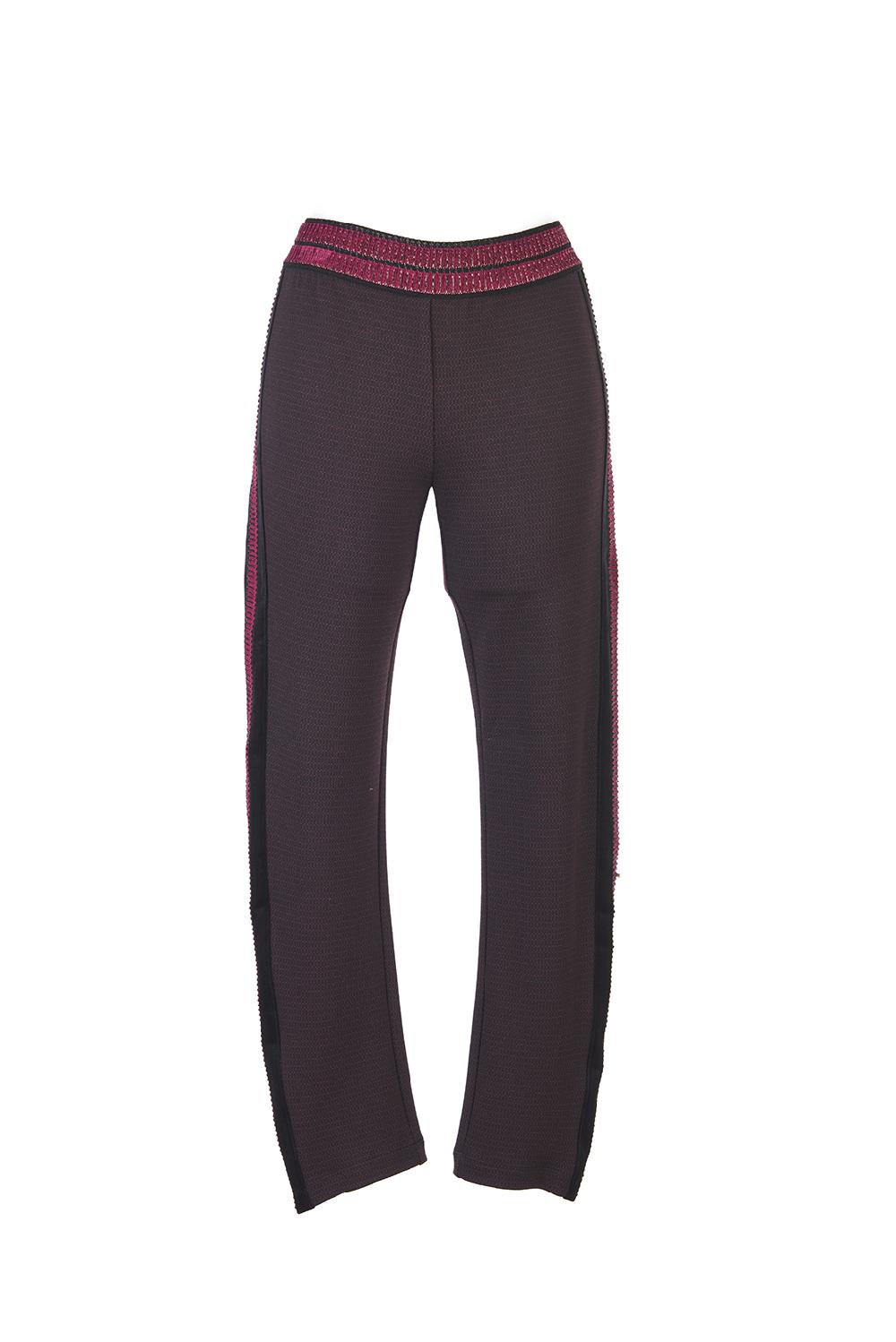 Save The Queen pantalone a sigaretta con microfantasia jacquard