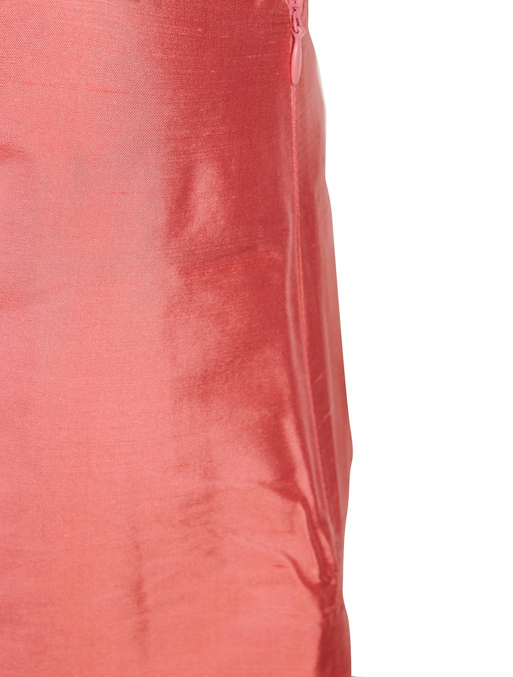 Save The Queen Pantalone In Shantung Di Seta Rosa Corallo