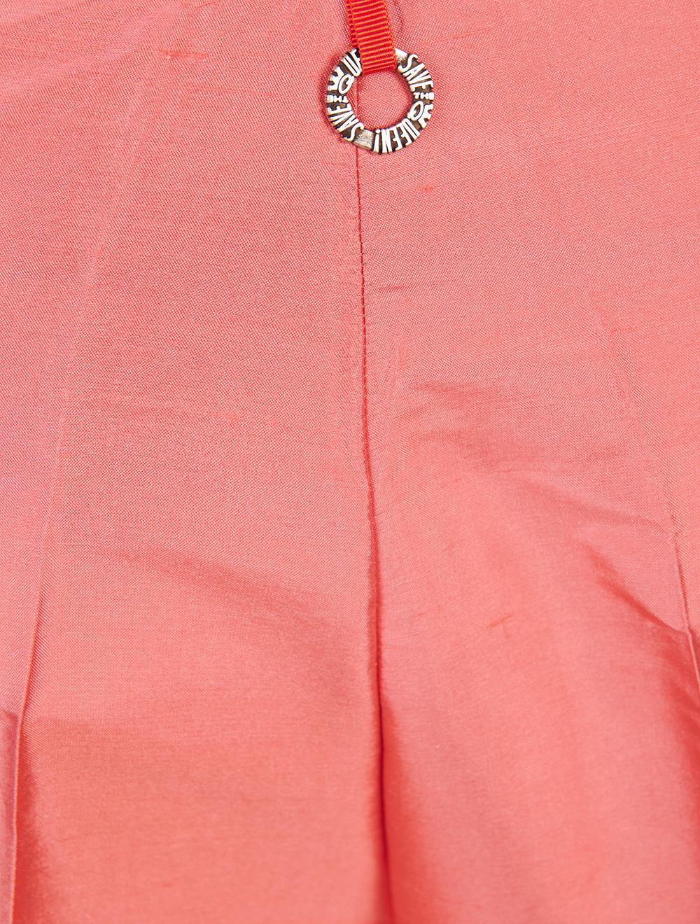 Save The Queen Pantalone In Shantung Di Seta Rosa Corallo