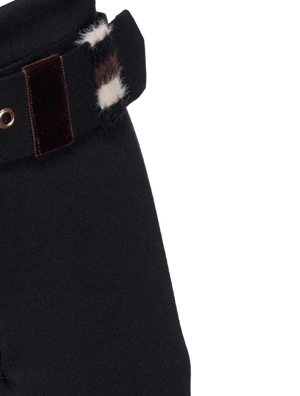 Save The Queen Pantalone Nero A Vita Alta Con Cintura