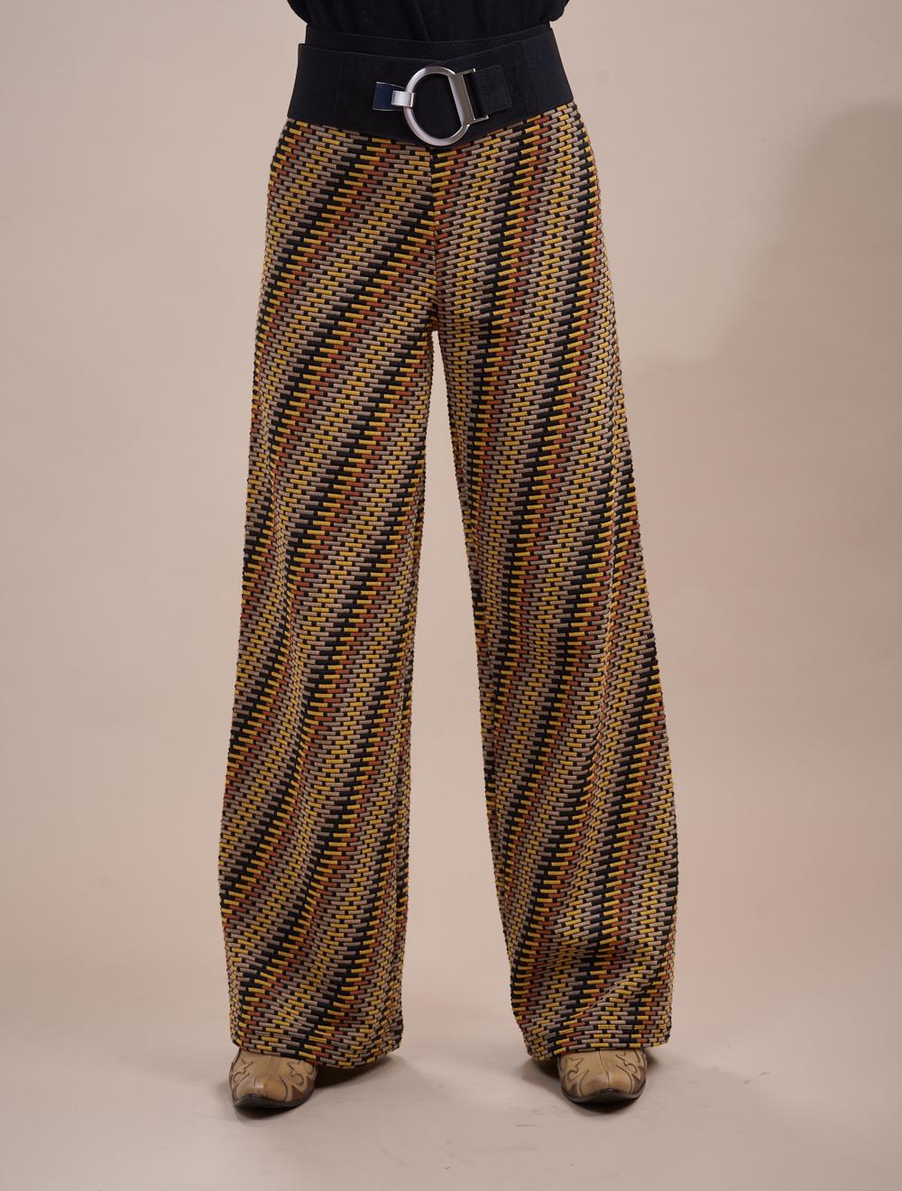 Save The Queen Pantalone Palazzo In Tessuto Jacquard