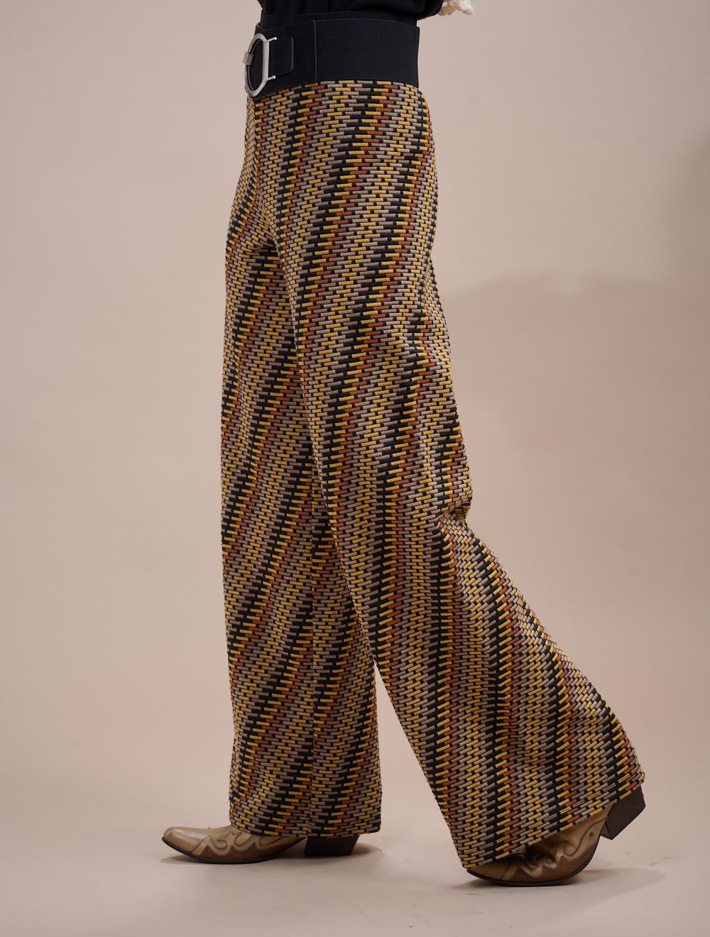 Save The Queen Pantalone Palazzo In Tessuto Jacquard