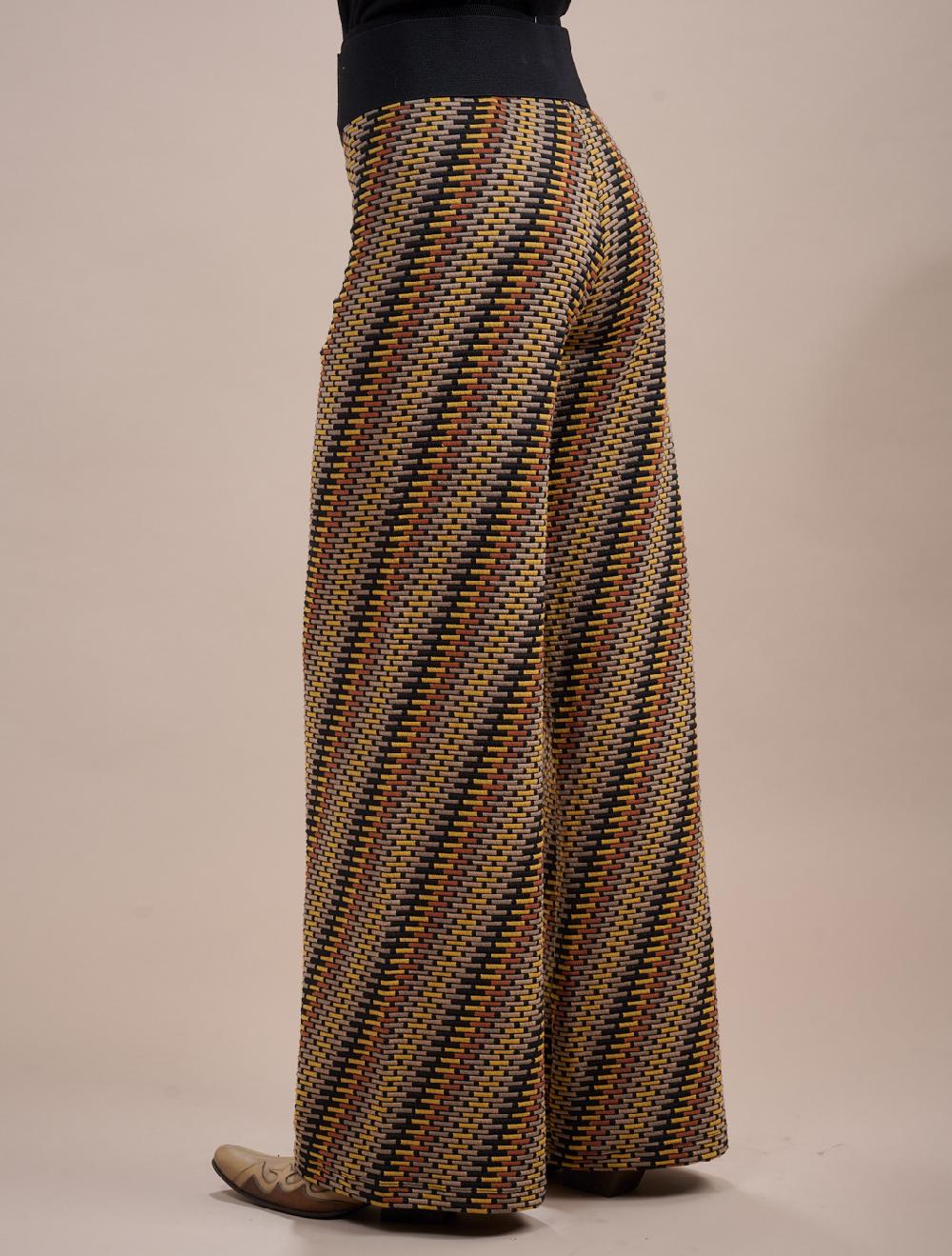 Save The Queen Pantalone Palazzo In Tessuto Jacquard