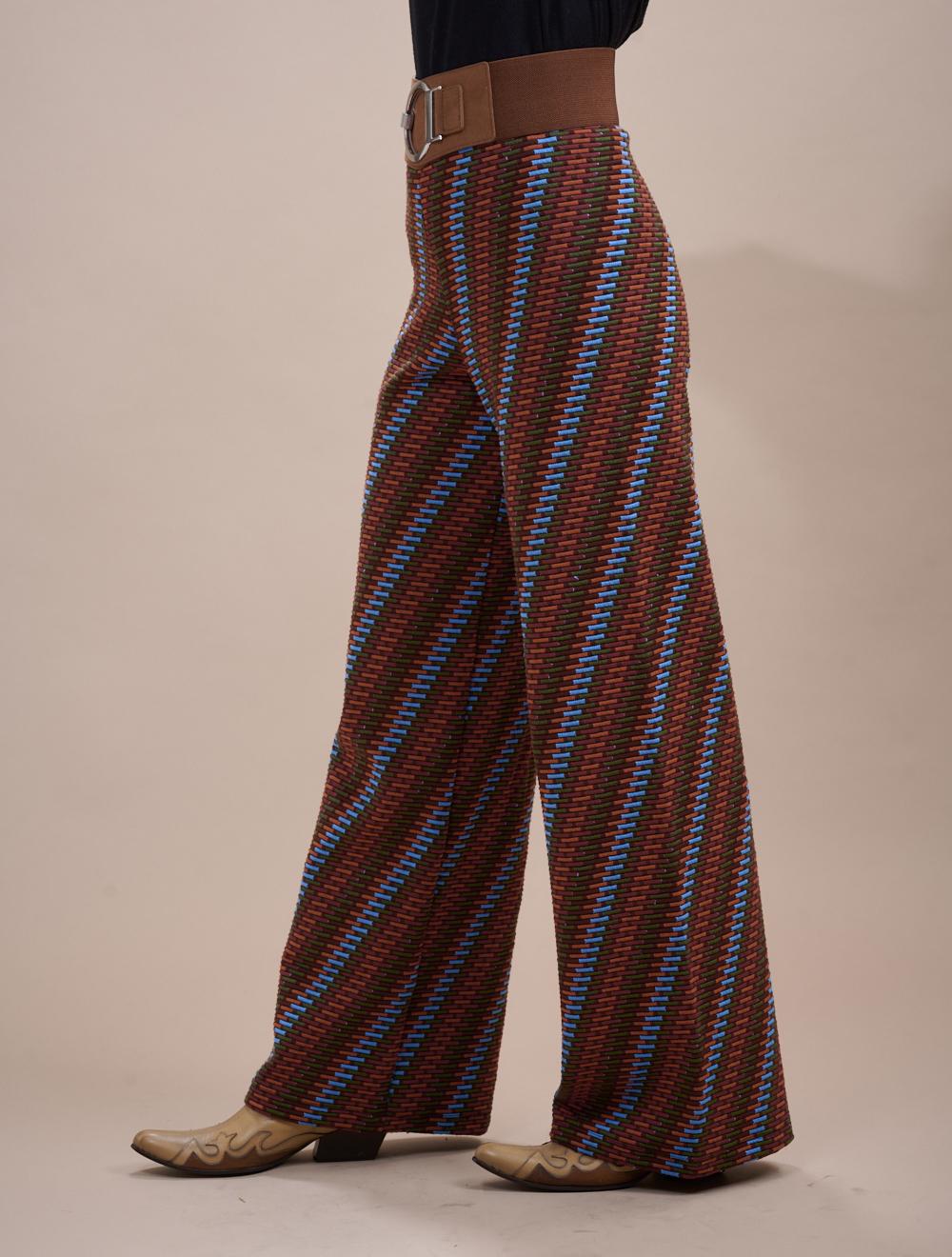 Save The Queen Pantalone Palazzo In Tessuto Jacquard