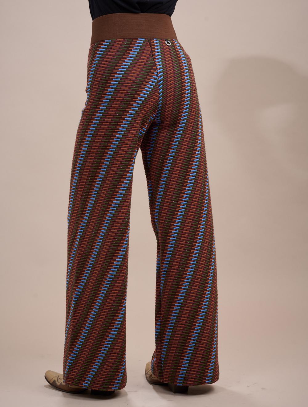 Save The Queen Pantalone Palazzo In Tessuto Jacquard