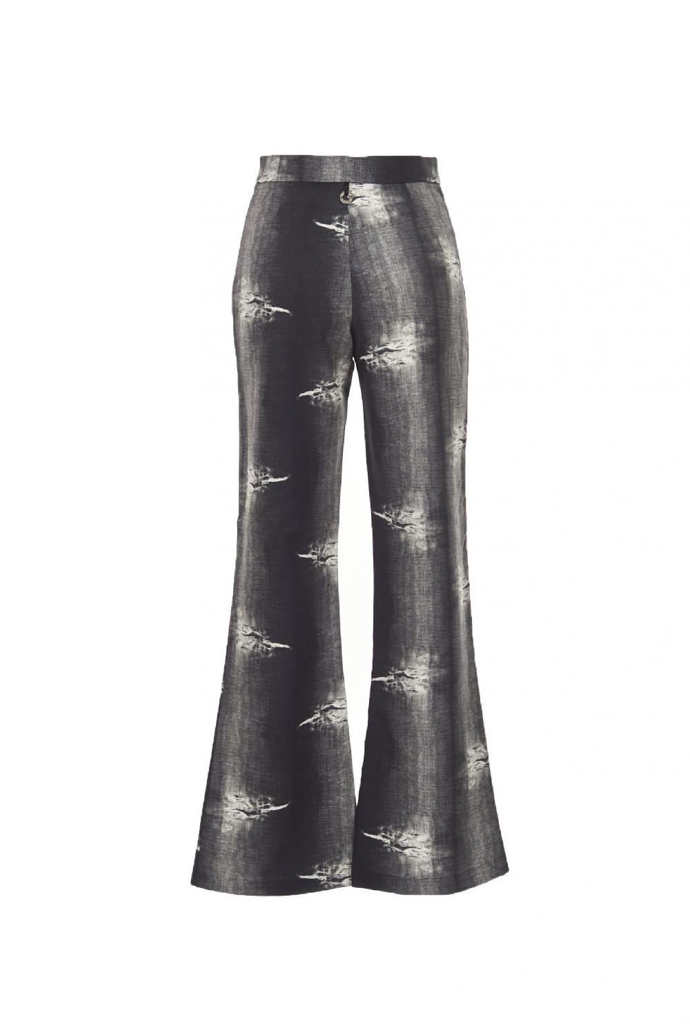 Save The Queen Pantaloni A Sigaretta Con Stampa Denim