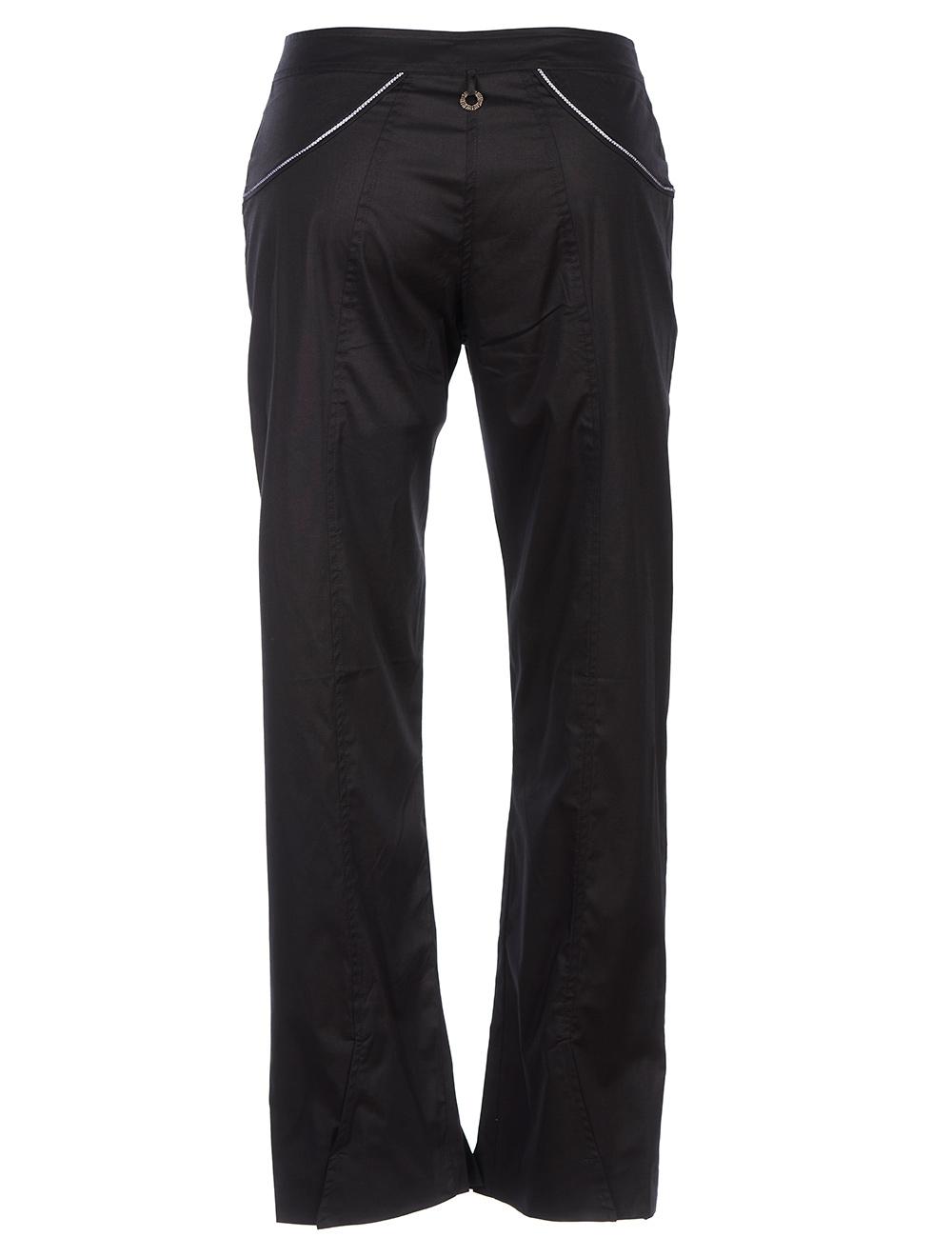 Save The Queen Pantaloni A Sigaretta In Tessuto Di Cotone Nero