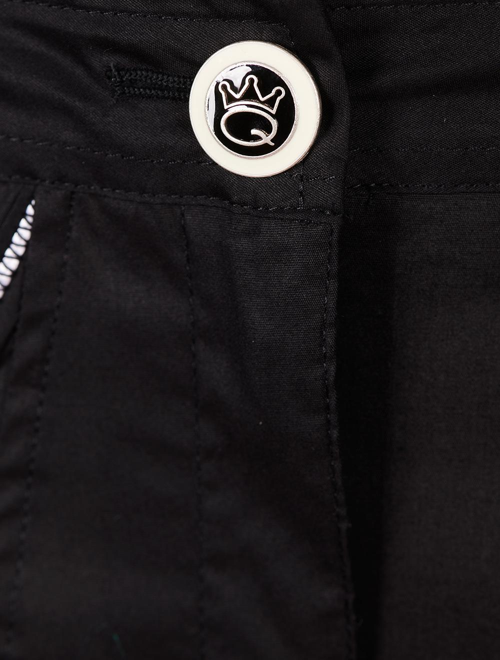 Save The Queen Pantaloni A Sigaretta In Tessuto Di Cotone Nero