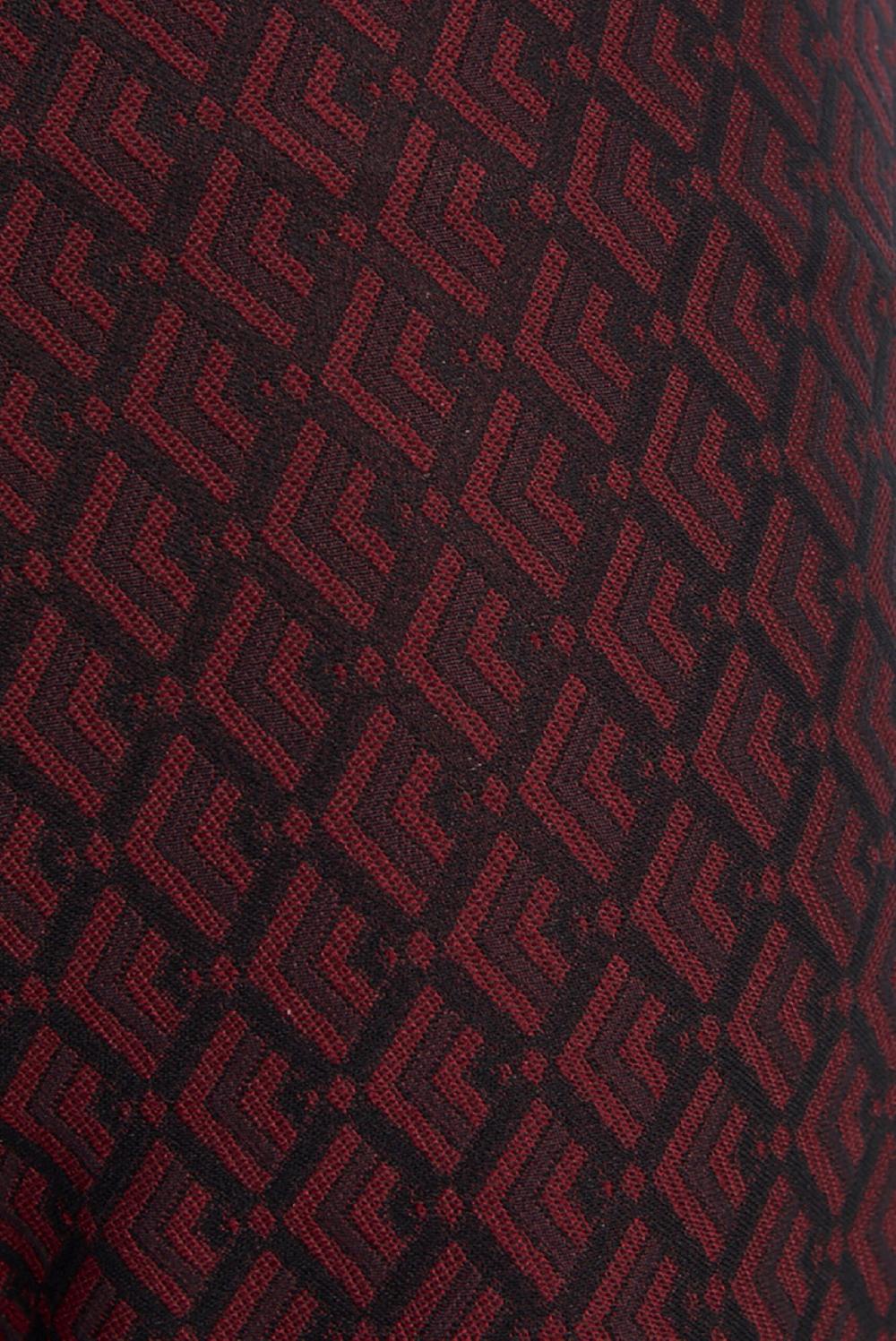 Save The Queen Pantaloni A Sigaretta In Tessuto Jacquard Nero E Viola