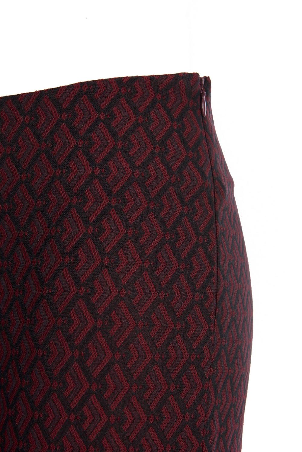 Save The Queen Pantaloni A Sigaretta In Tessuto Jacquard Nero E Viola