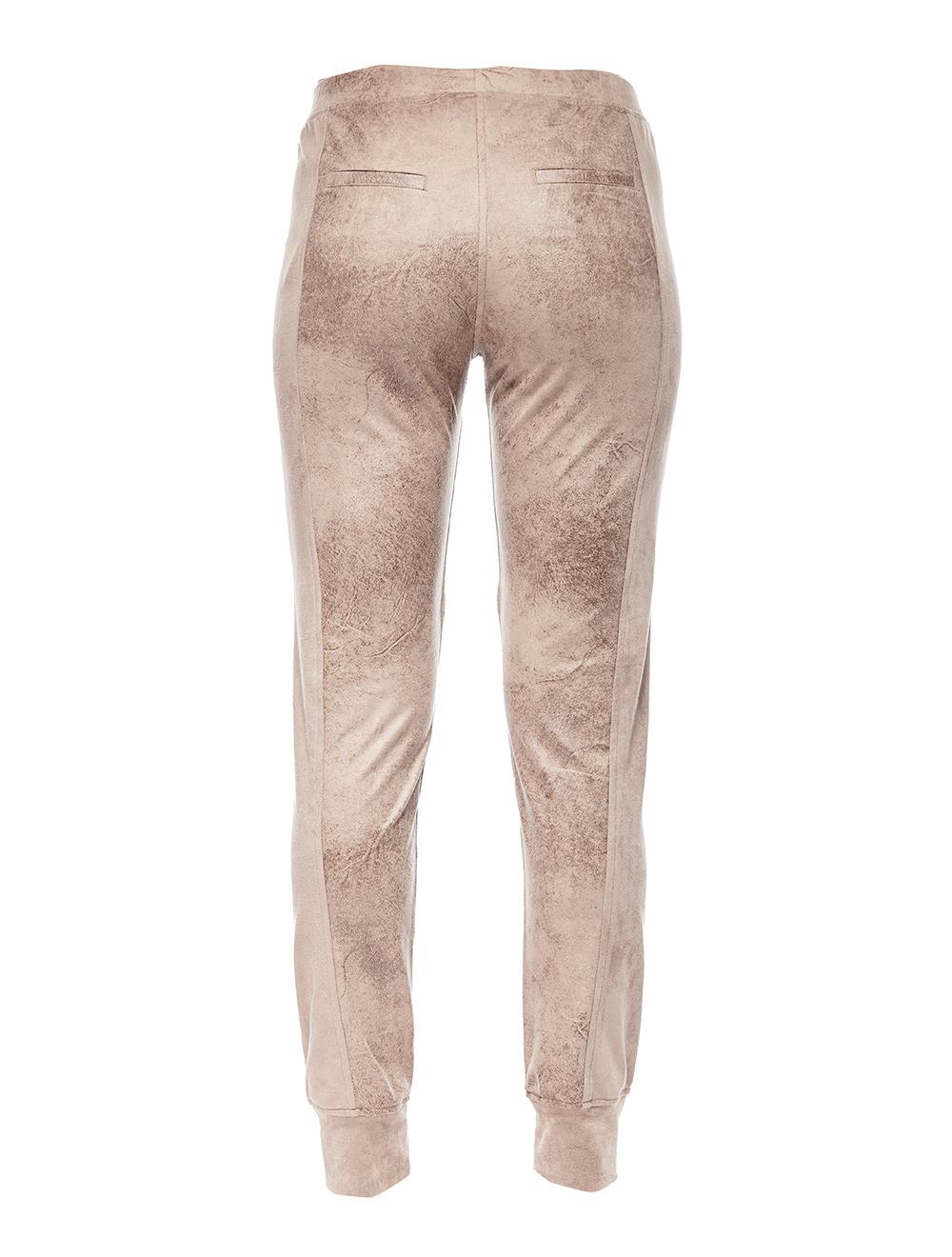 Save The Queen Pantaloni In Alcantara Beige Sfumati