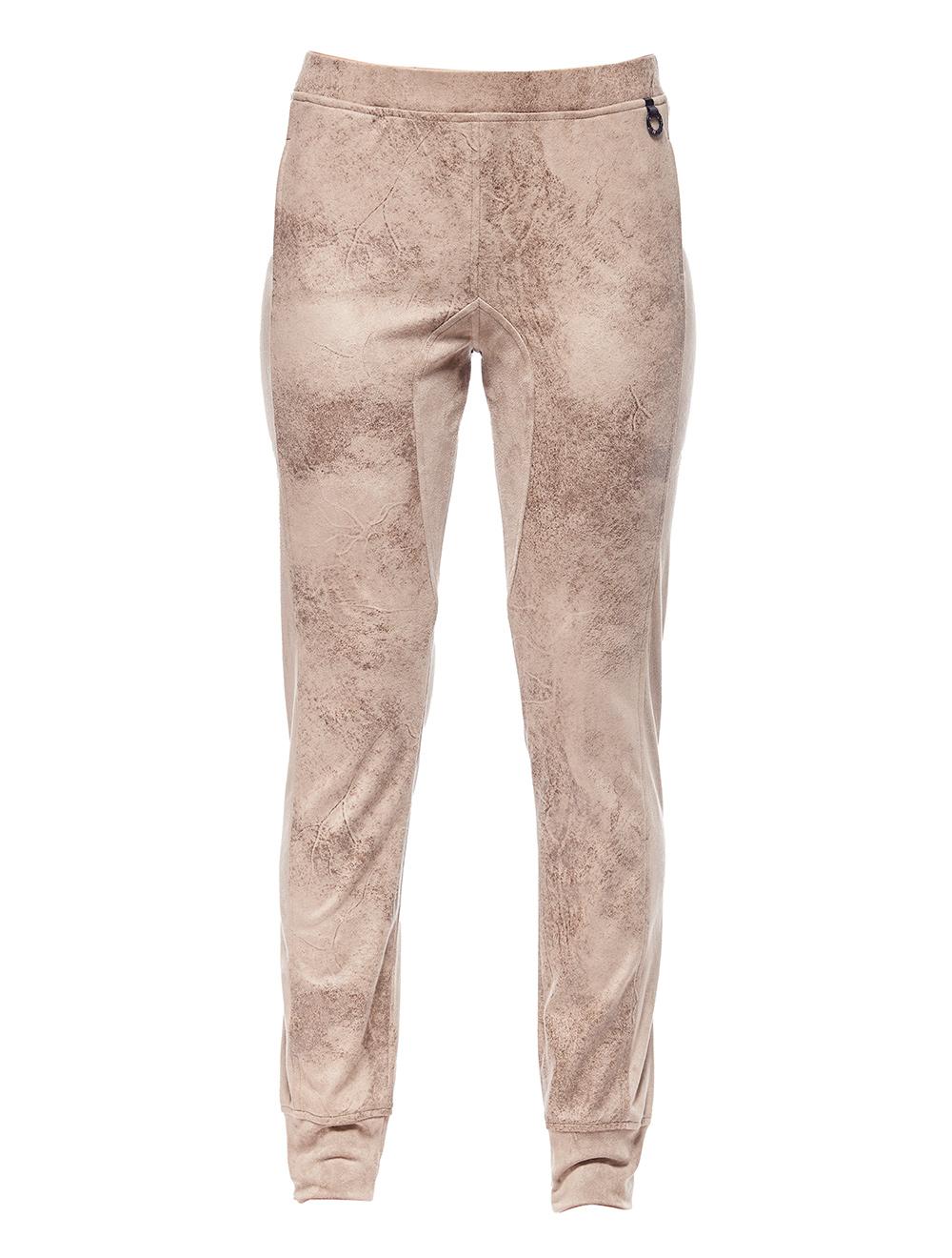 Save The Queen Pantaloni in alcantara beige sfumati