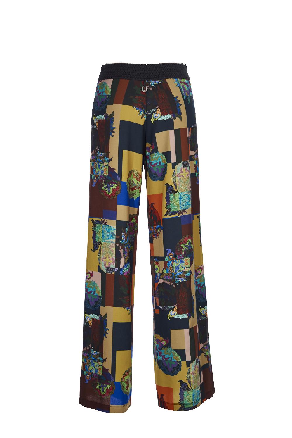 Save The Queen Pantaloni Palazzo Con Stampa Dedicata All’Oriente